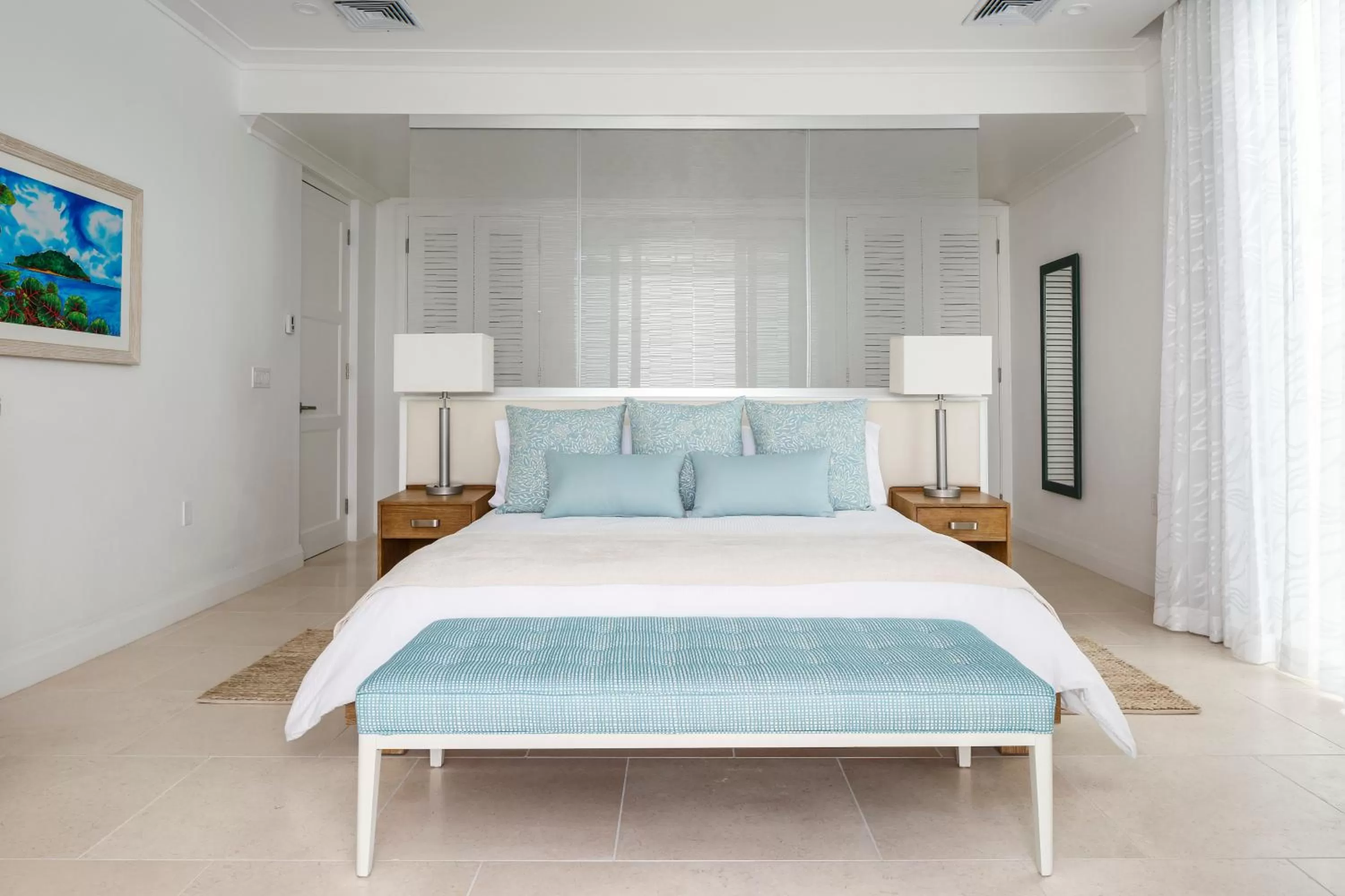 Bed in Windjammer Landing Resort and Residences