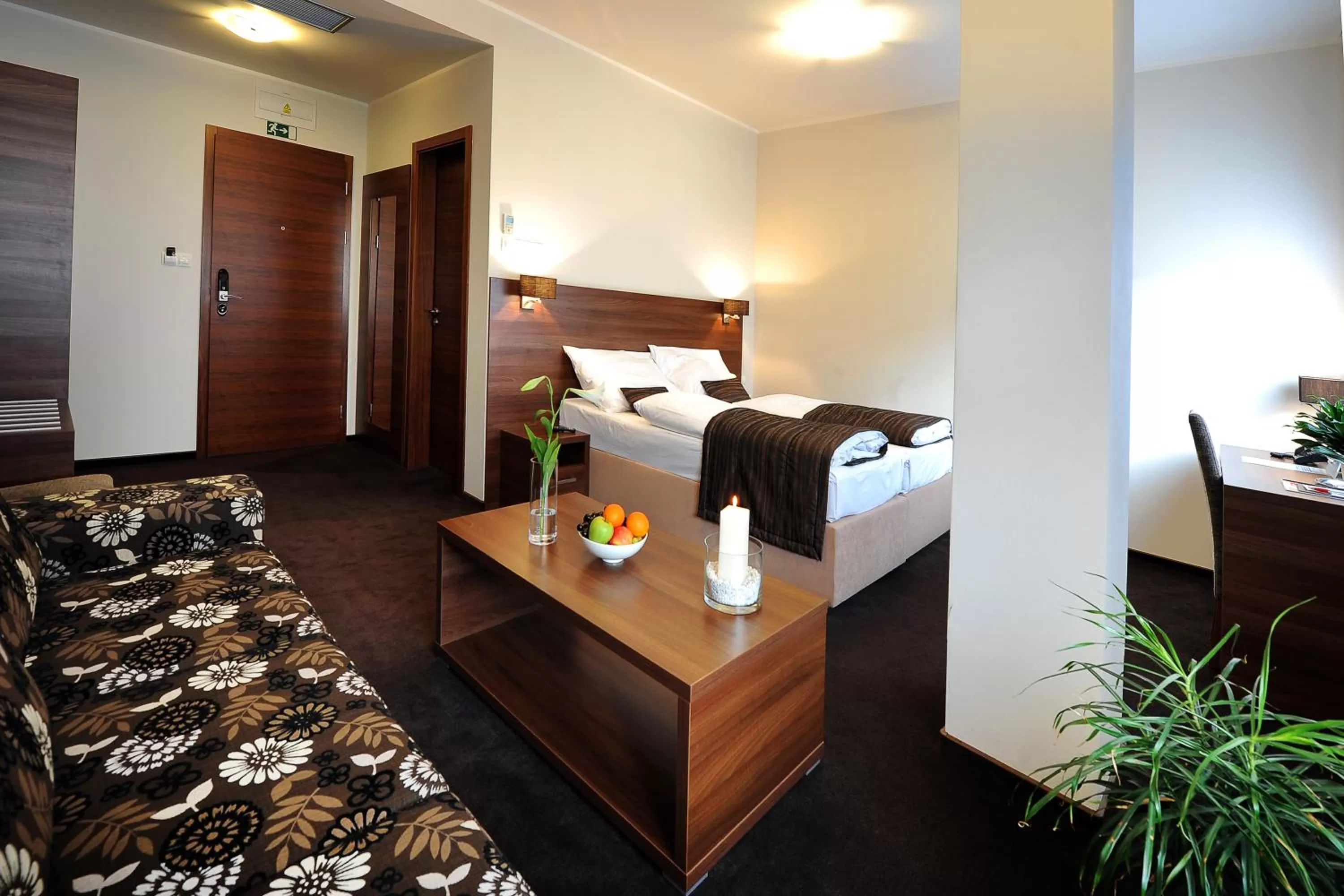 Seating area, Bed in Hotel Biograf