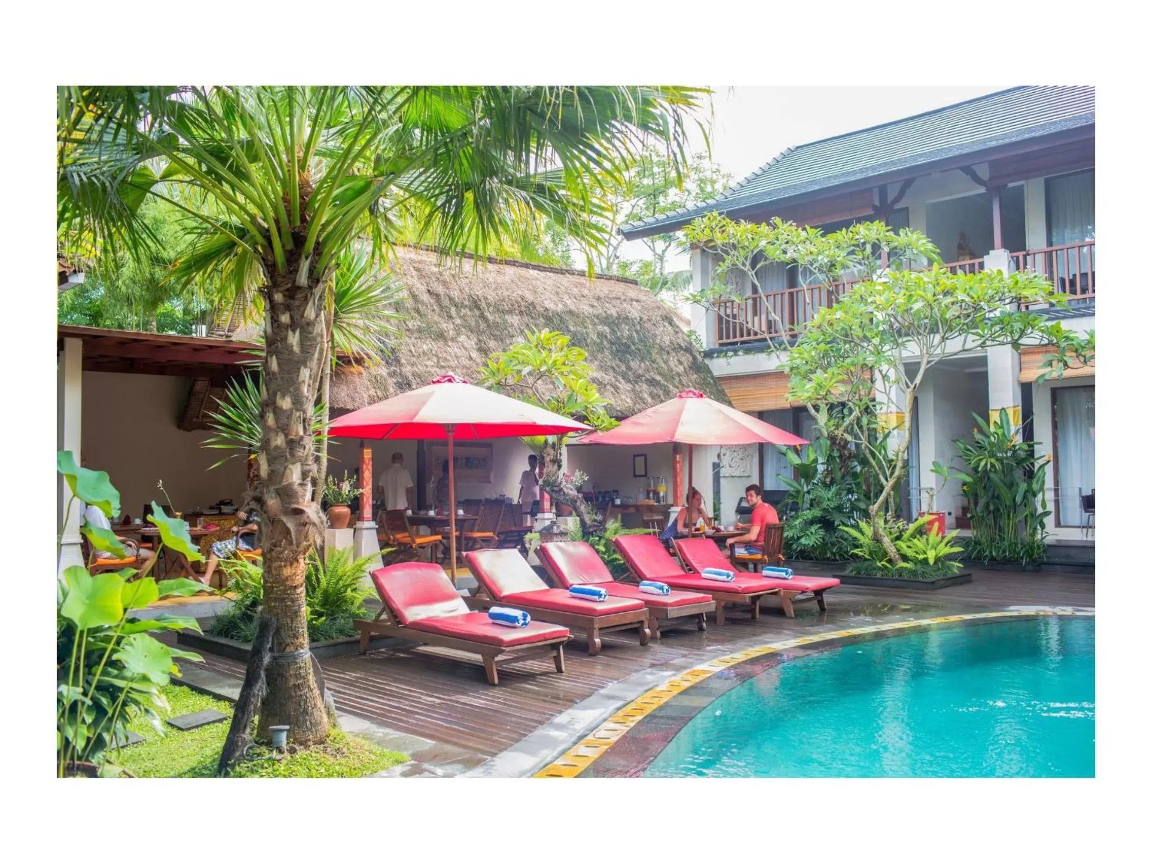 Swimming pool in Lumbung Sari Ubud Hotel - CHSE Certified
