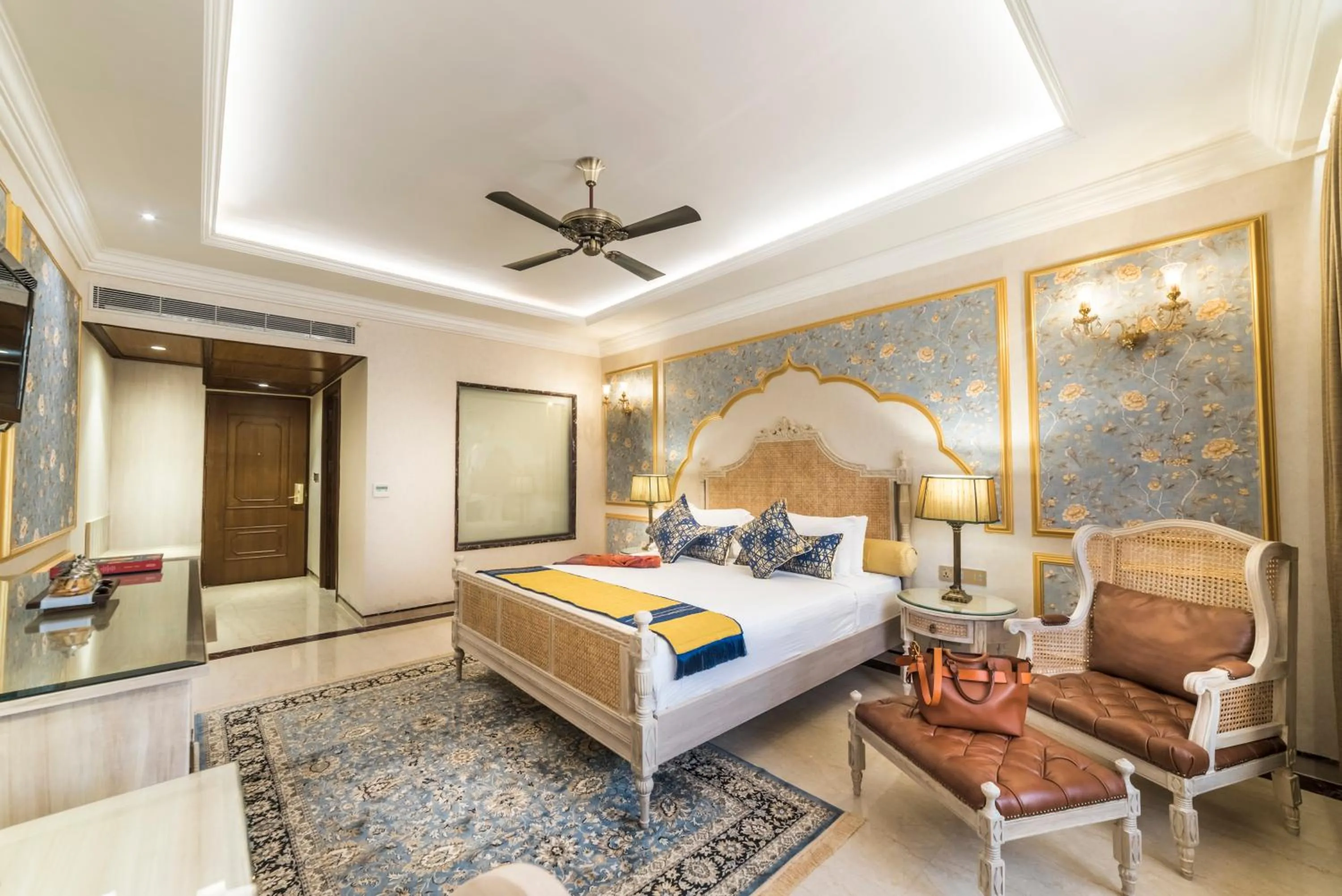 Photo of the whole room, Bed in Fort Rajwada,Jaisalmer