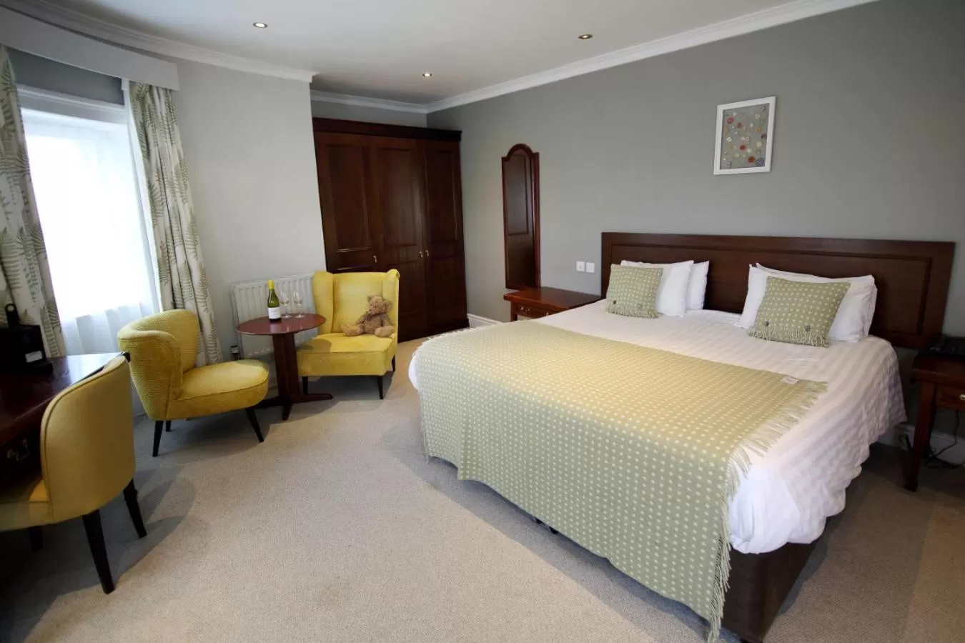 Bedroom, Bed in Mercure Gloucester Bowden Hall Hotel