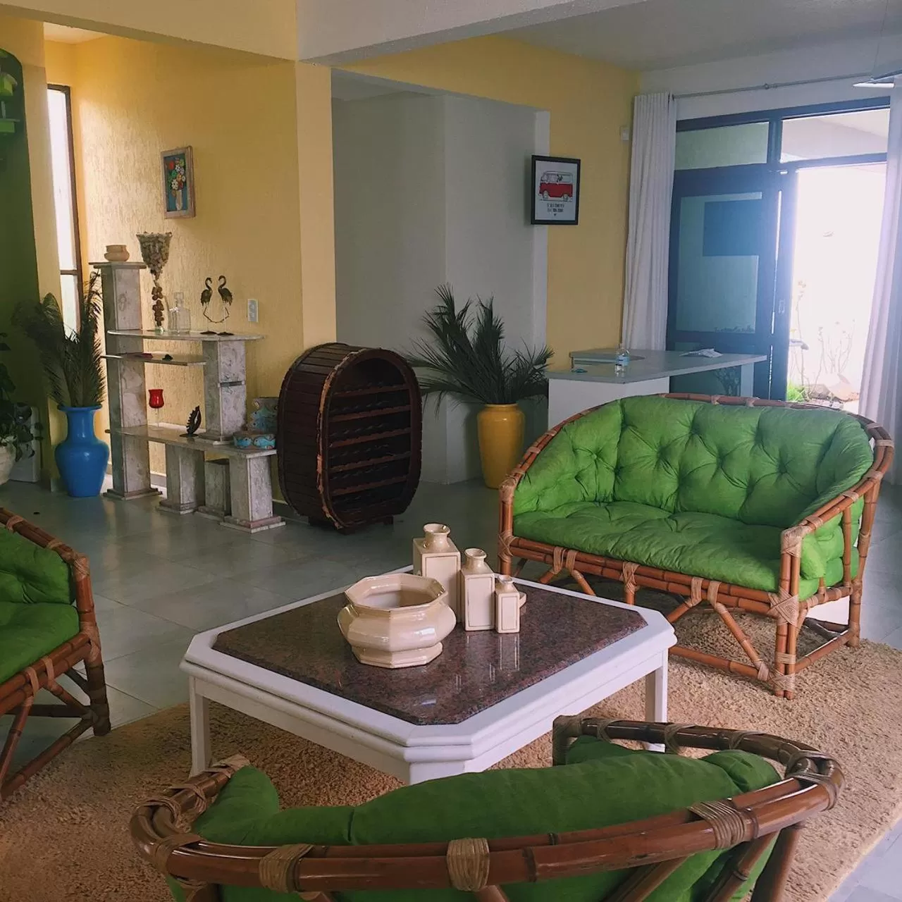 Lobby or reception in Hostel e Pousada Bahia Beach