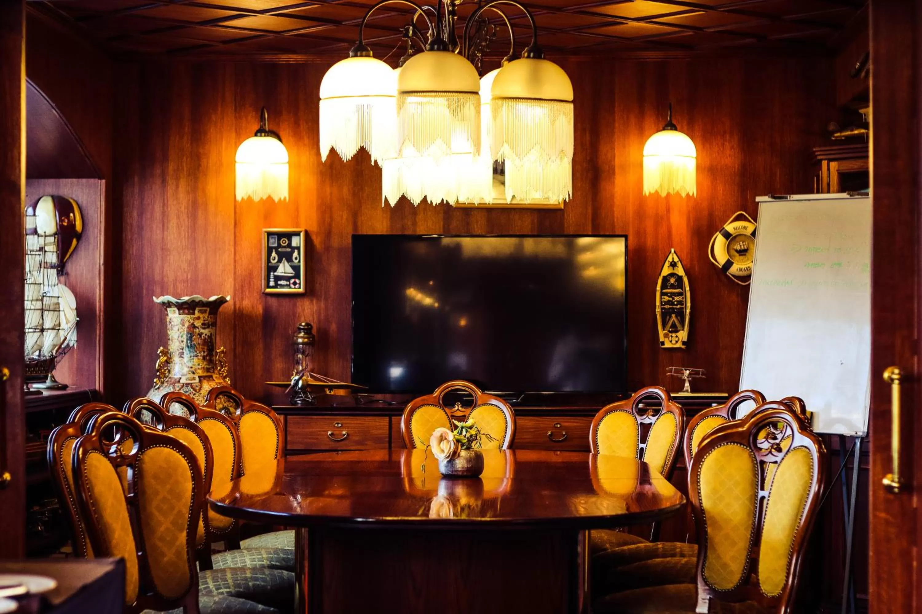 Seating area in Botel Albatros