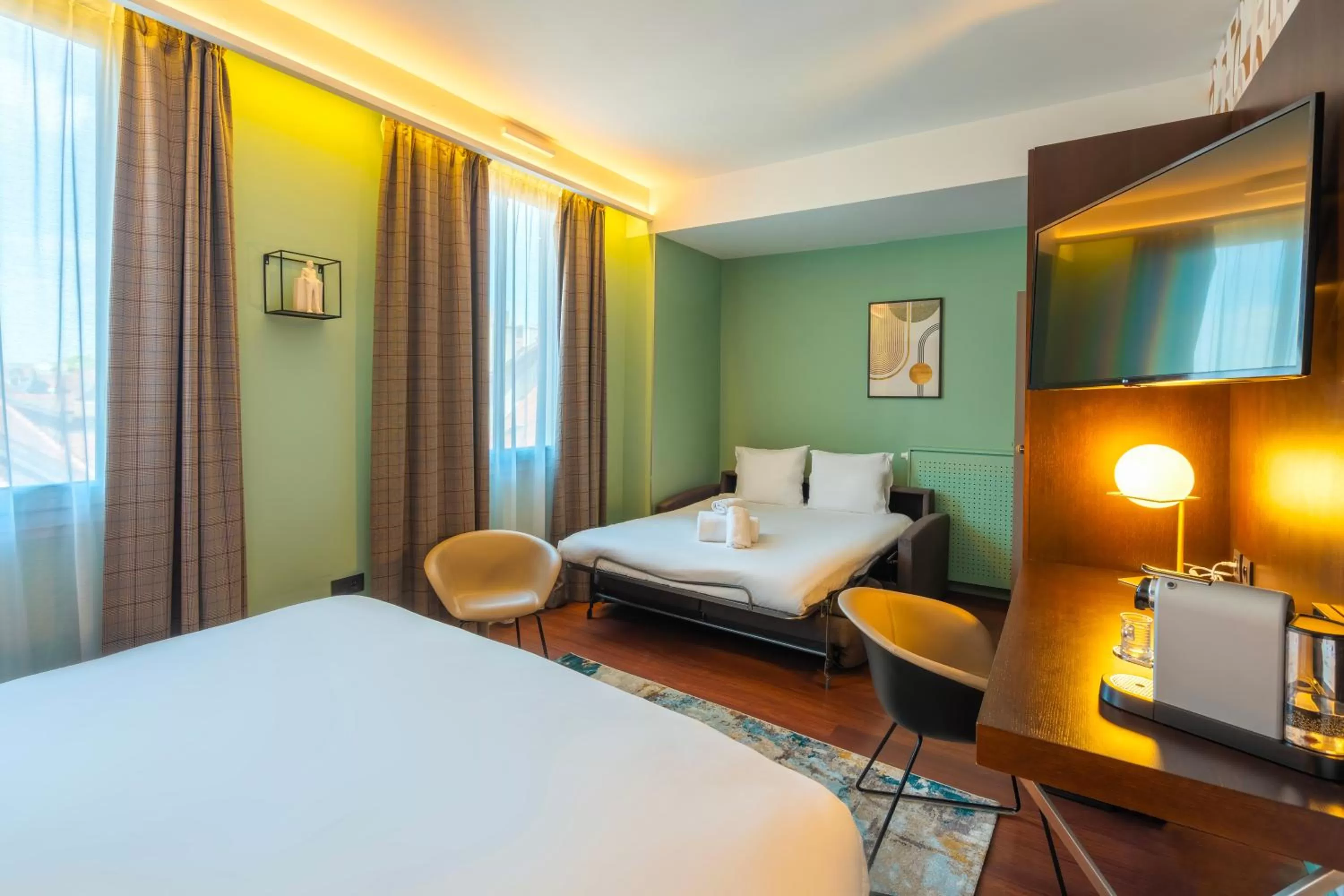 Bedroom, Bed in Le Splendid Hotel Lac D'Annecy - Handwritten Collection