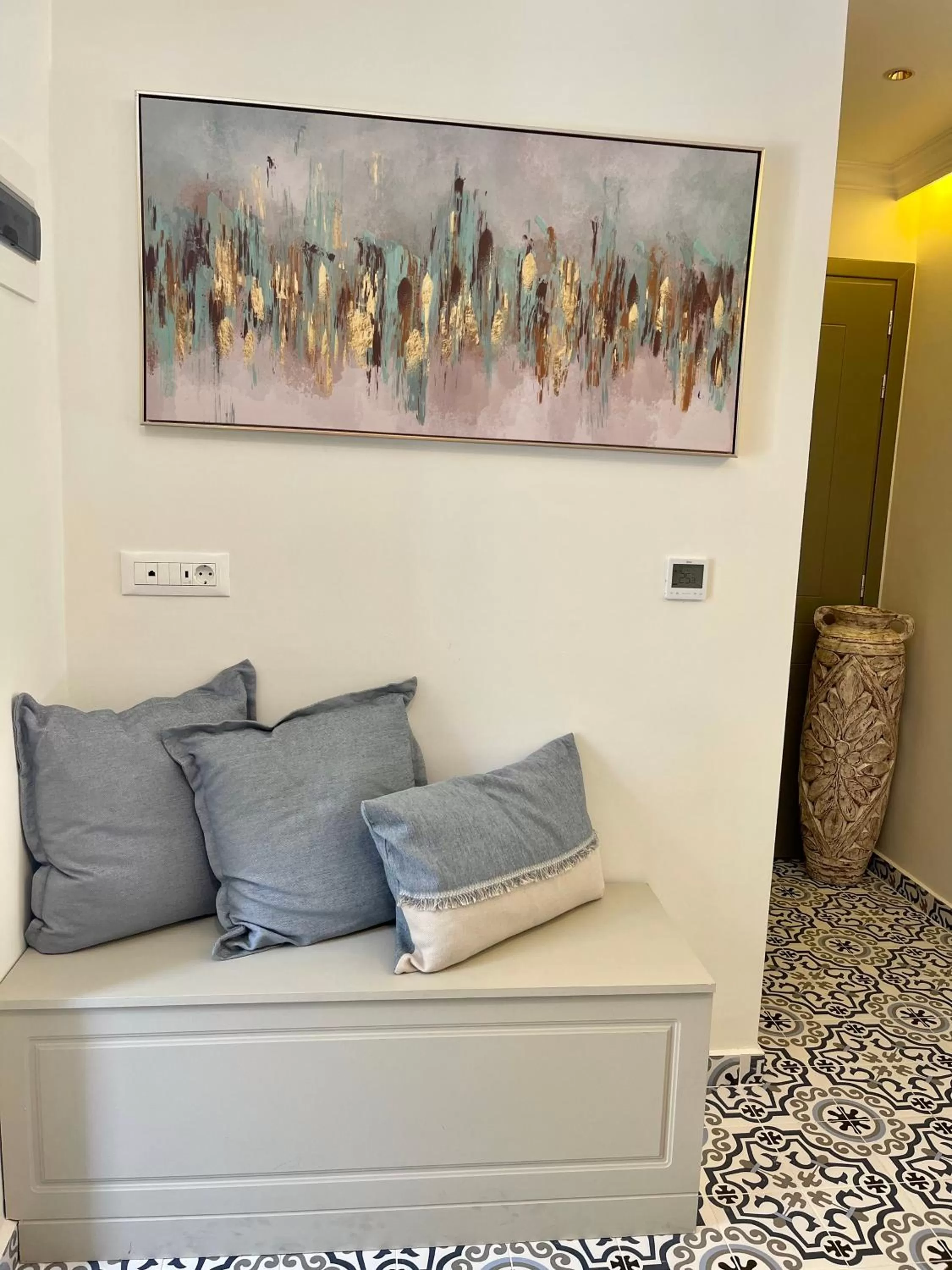 Seating area in Aesthesis Arxontiko Luxury Rooms