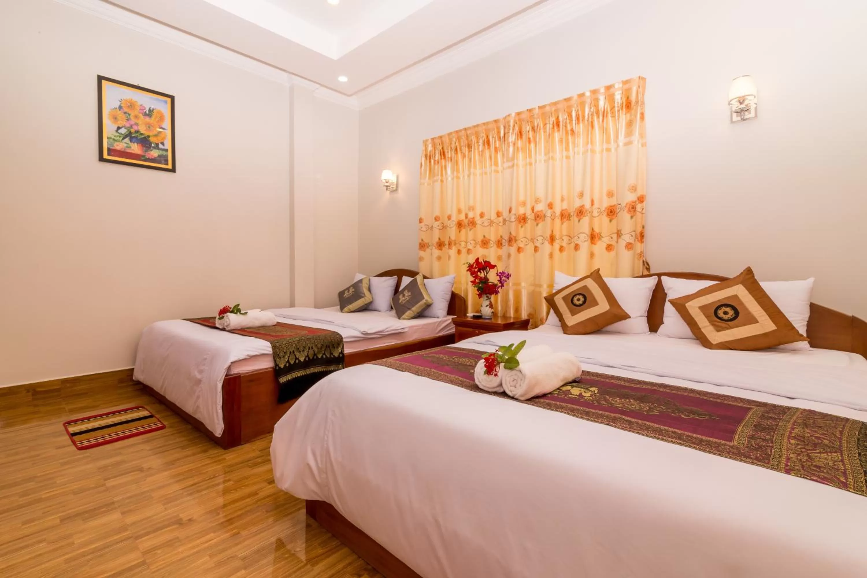 Photo of the whole room, Bed in Aniza Angkor Villa