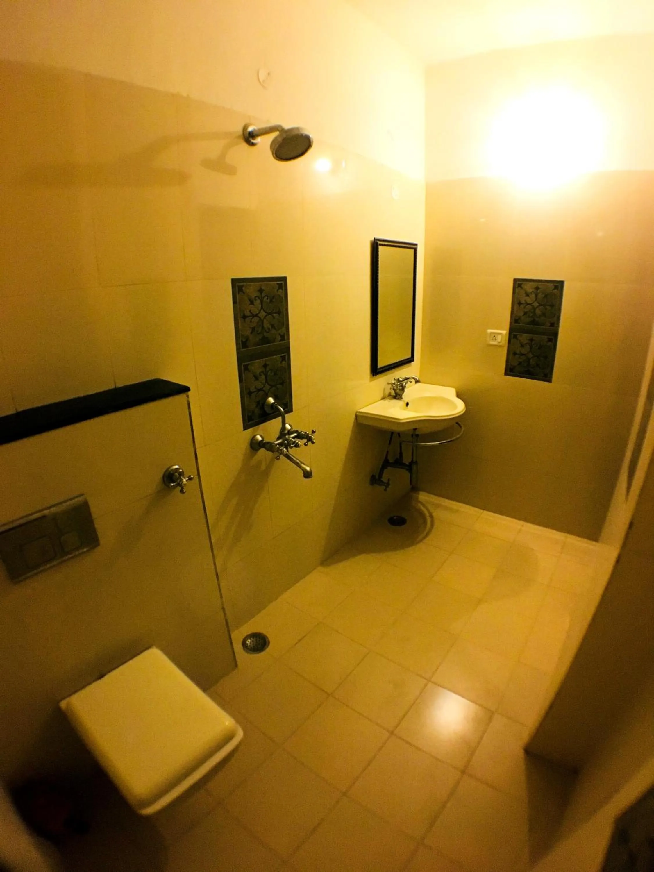 Shower in Krishna Palace - A Heritage Boutique Hotel