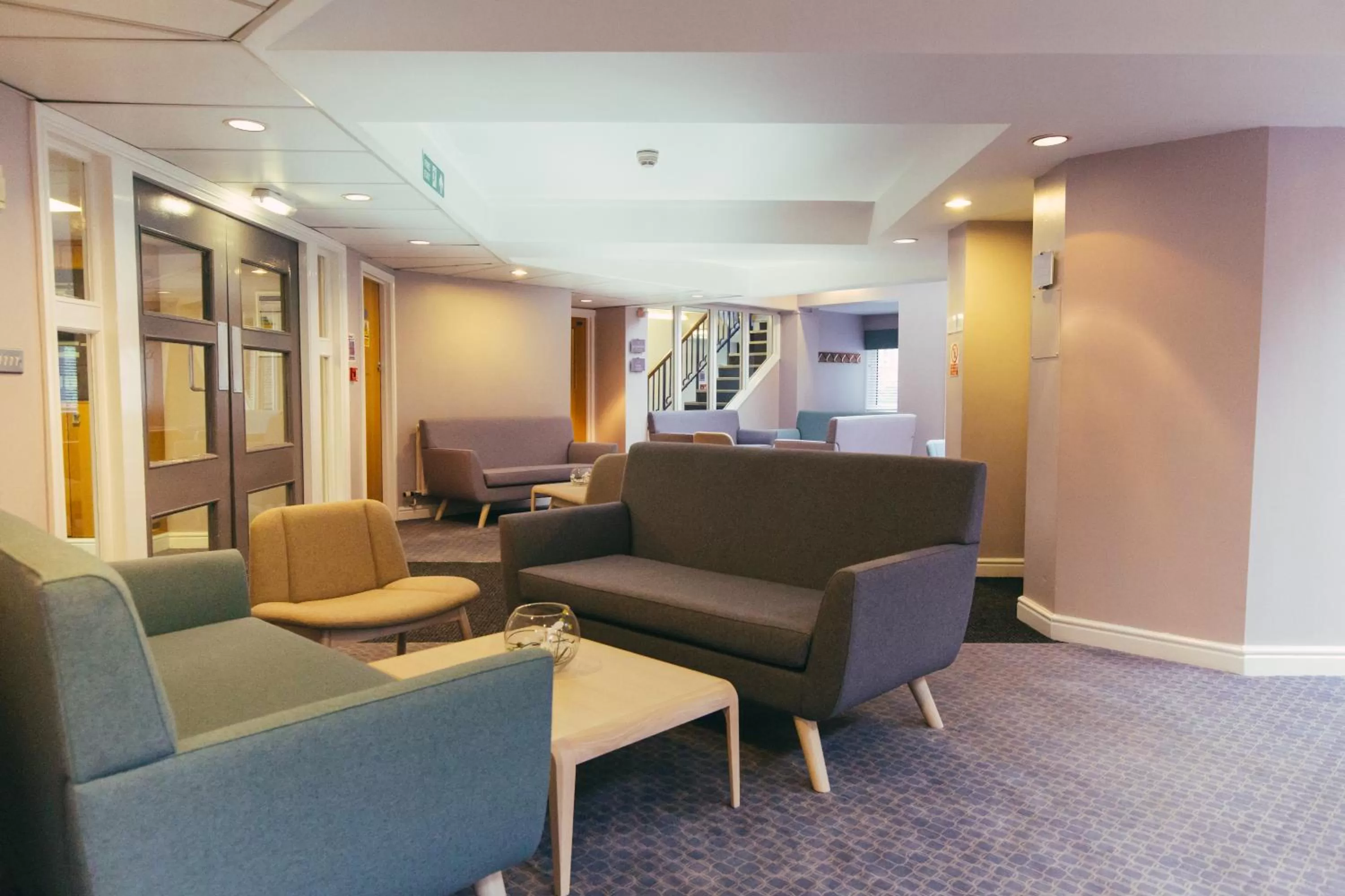 Seating area in Peter Scott House Birmingham