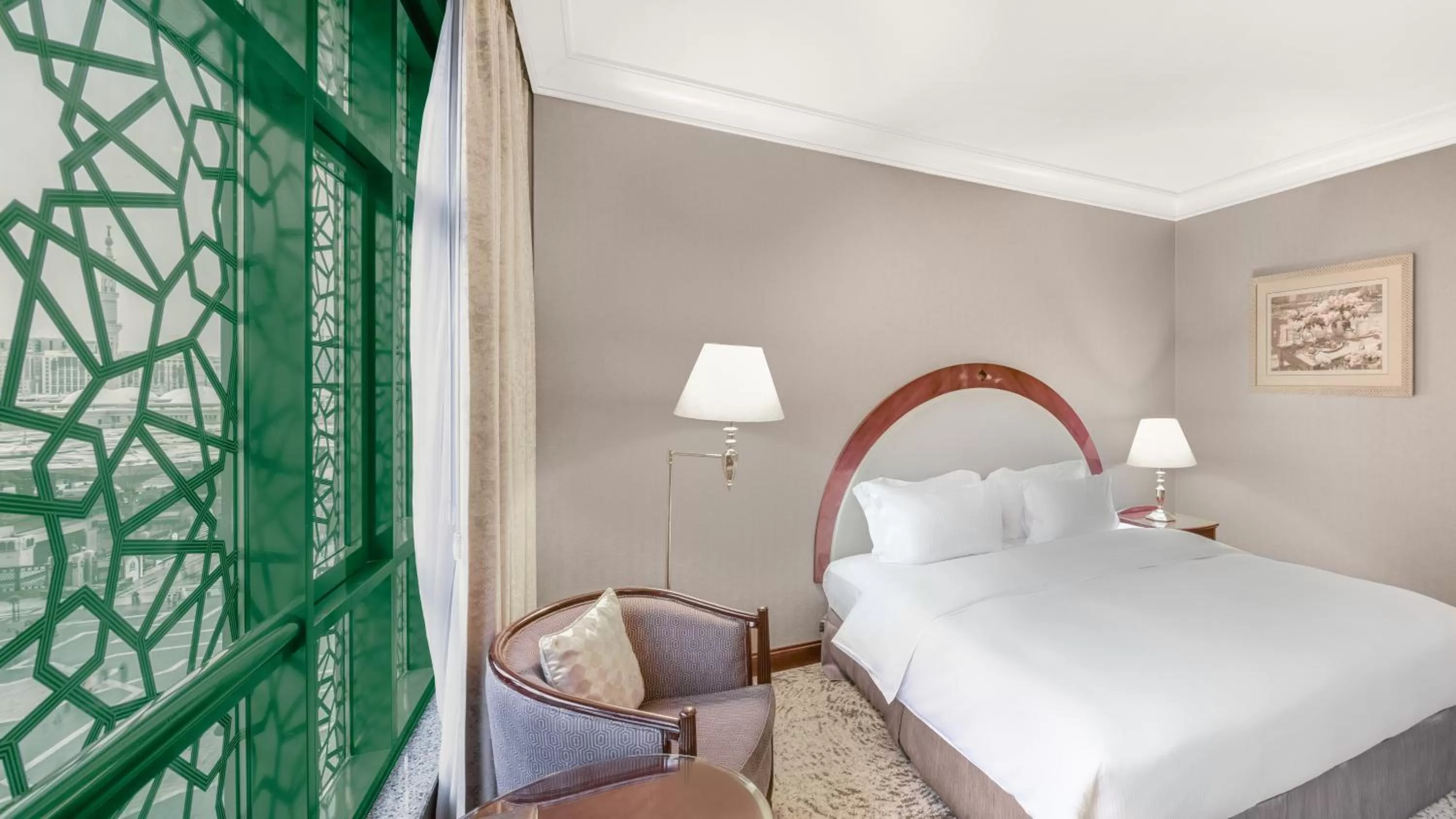 Photo of the whole room, Bed in Madinah Hilton Hotel