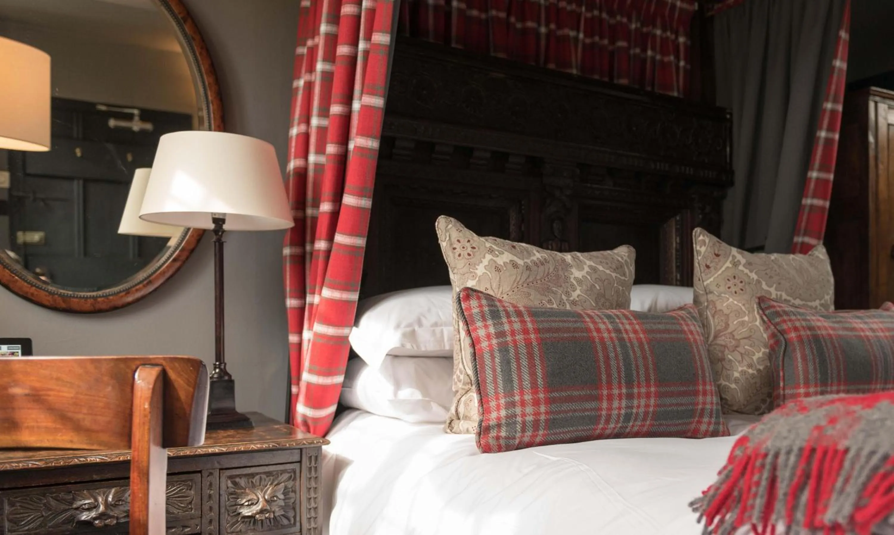 Bed in The Lygon Arms - an Iconic Luxury Hotel