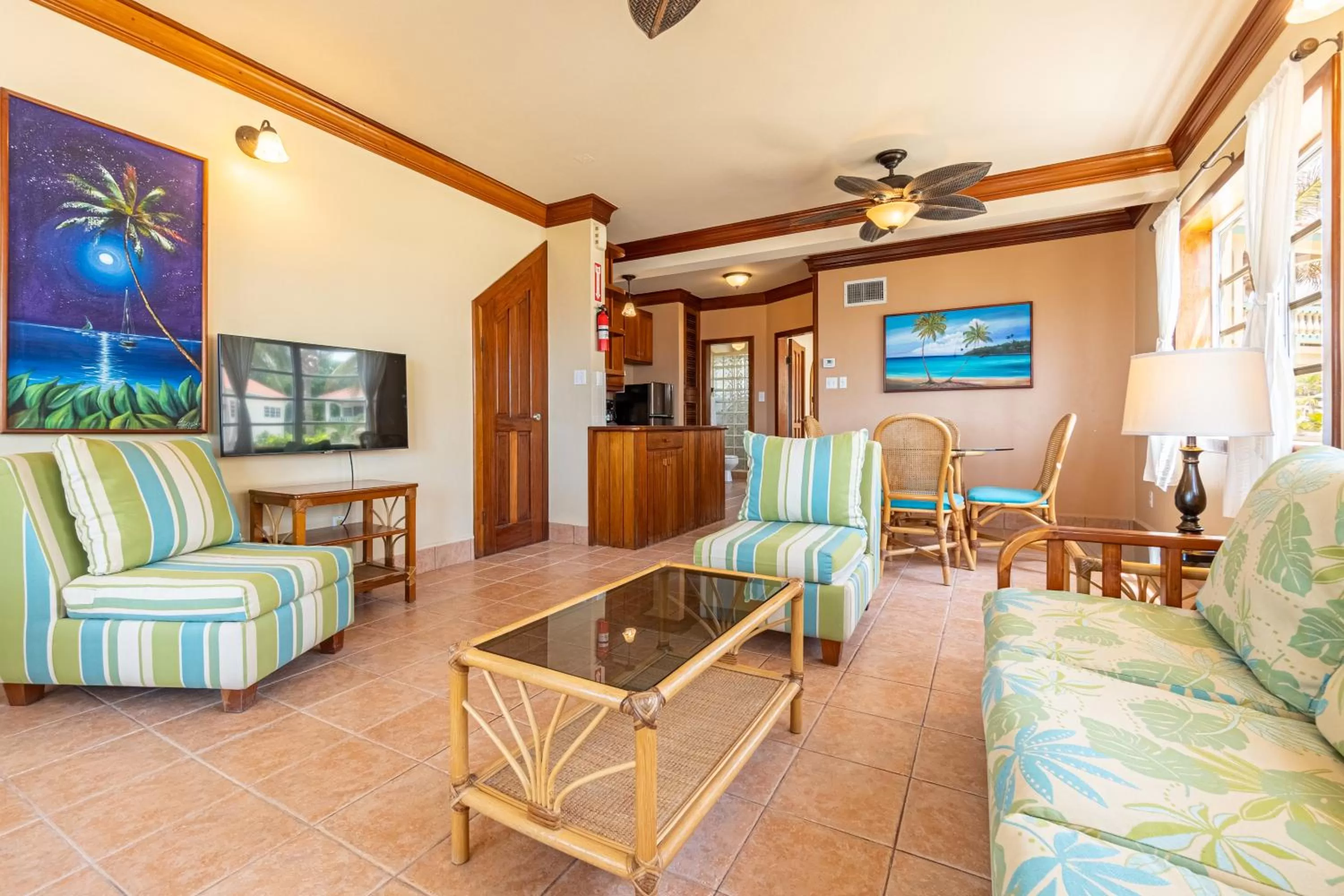 Living room in Belizean Shores Resort