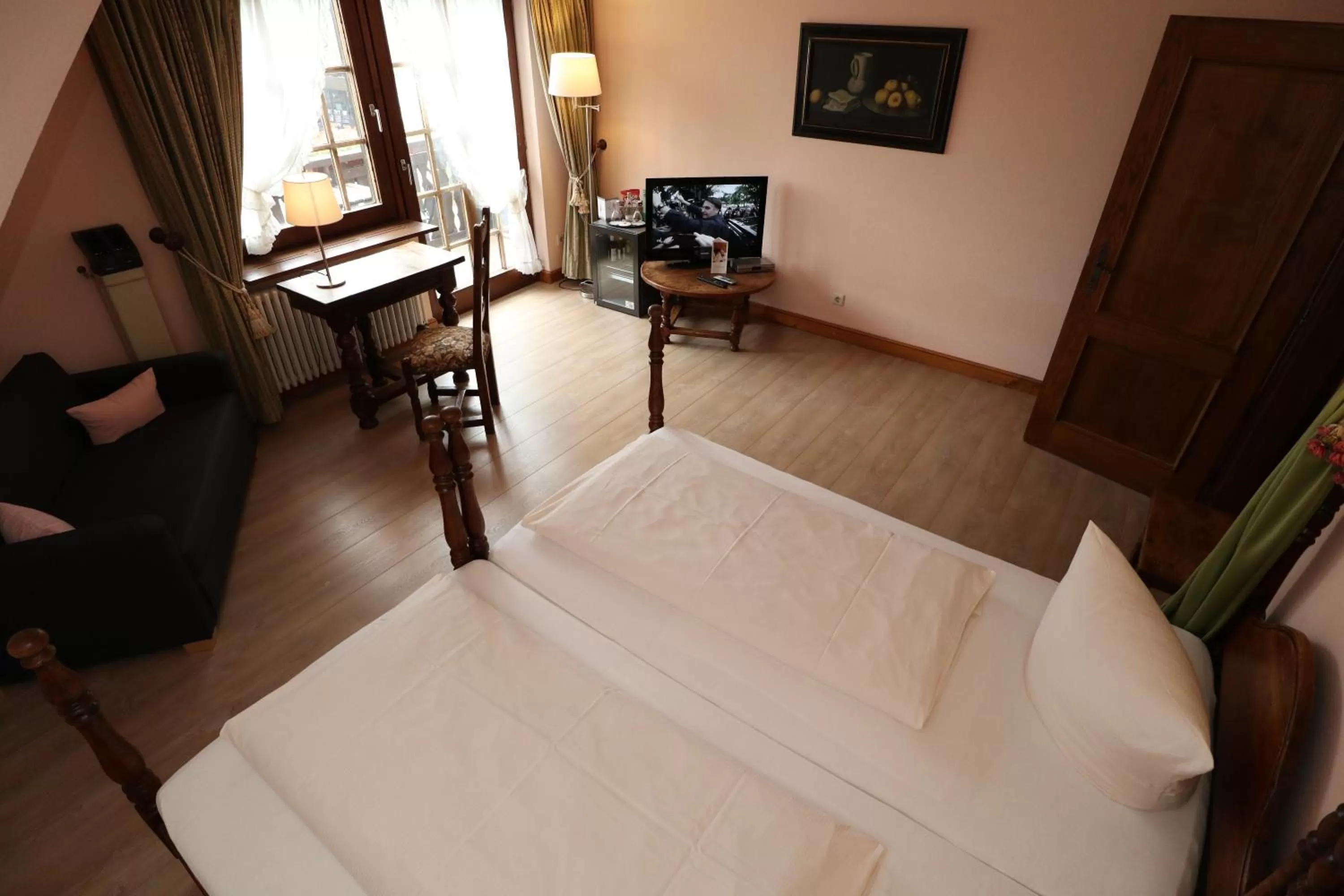 Bed in Schwarzwaldhotel Stollen