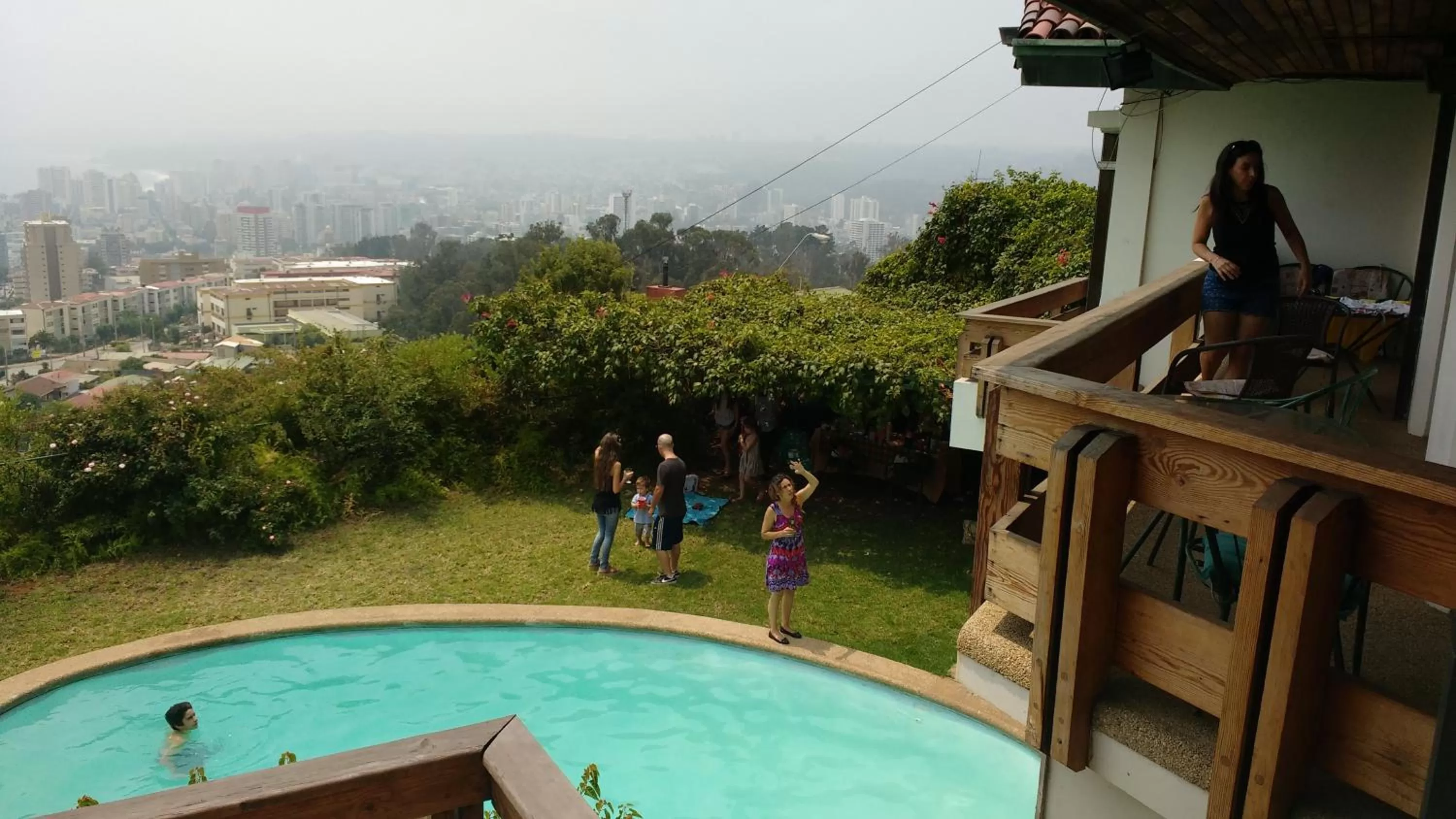 Balcony/Terrace, Pool View in My Father's House Bed & Breakfast