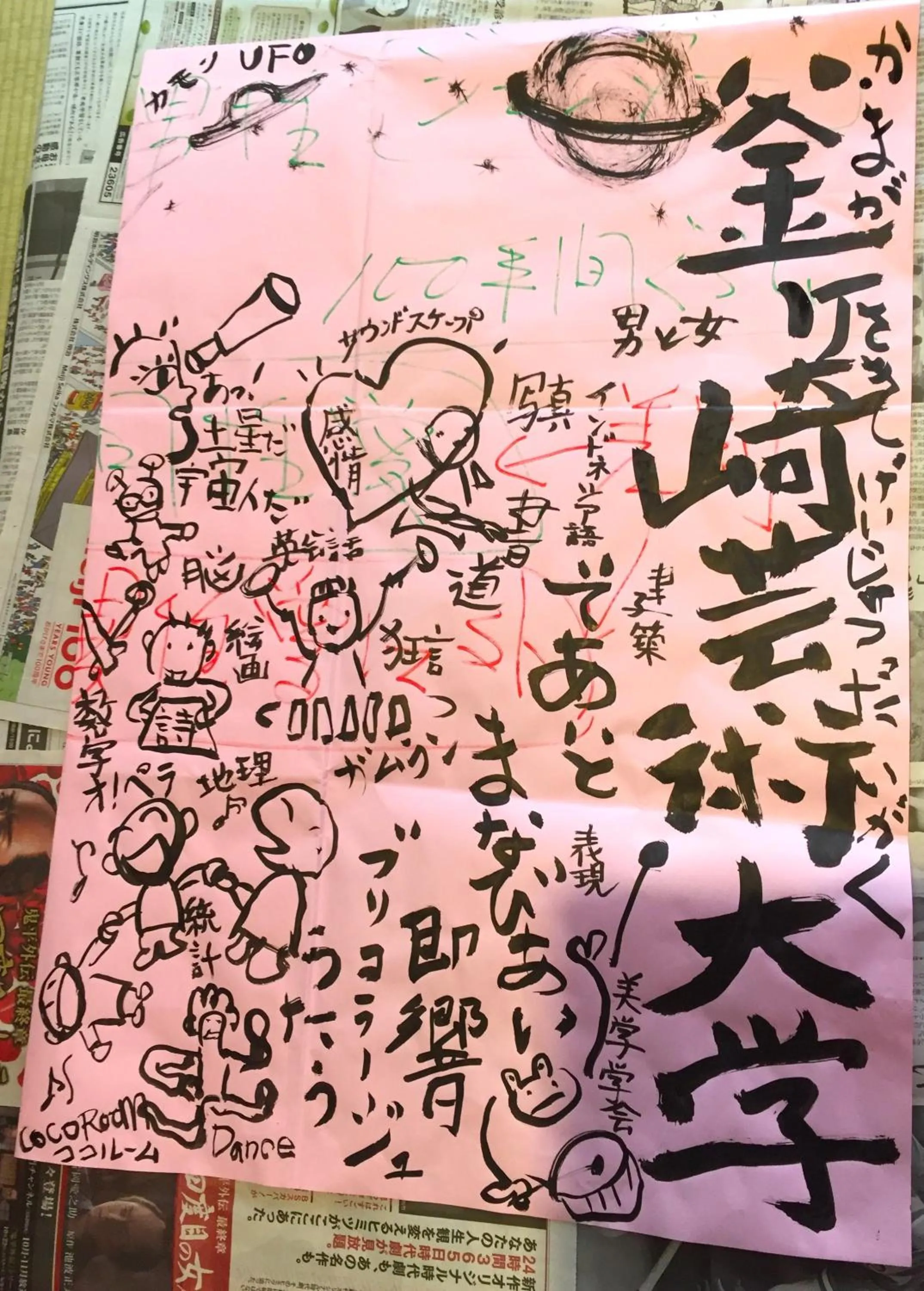 Text overlay in Kamagasaki University of the Arts Cafe Garden Guest House aka Cocoroom