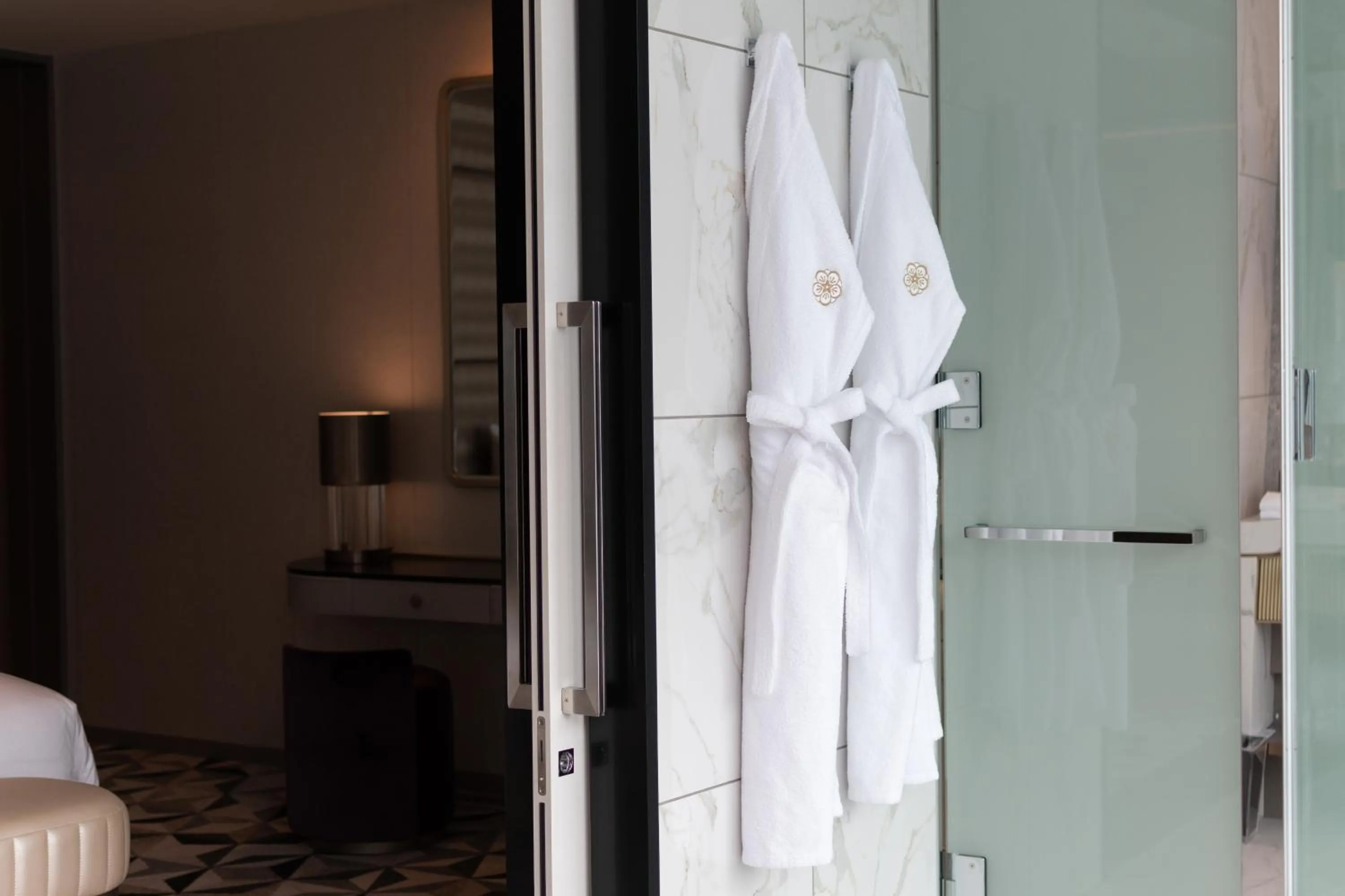 Bathroom, Bed in The Kahala Hotel & Resort Yokohama