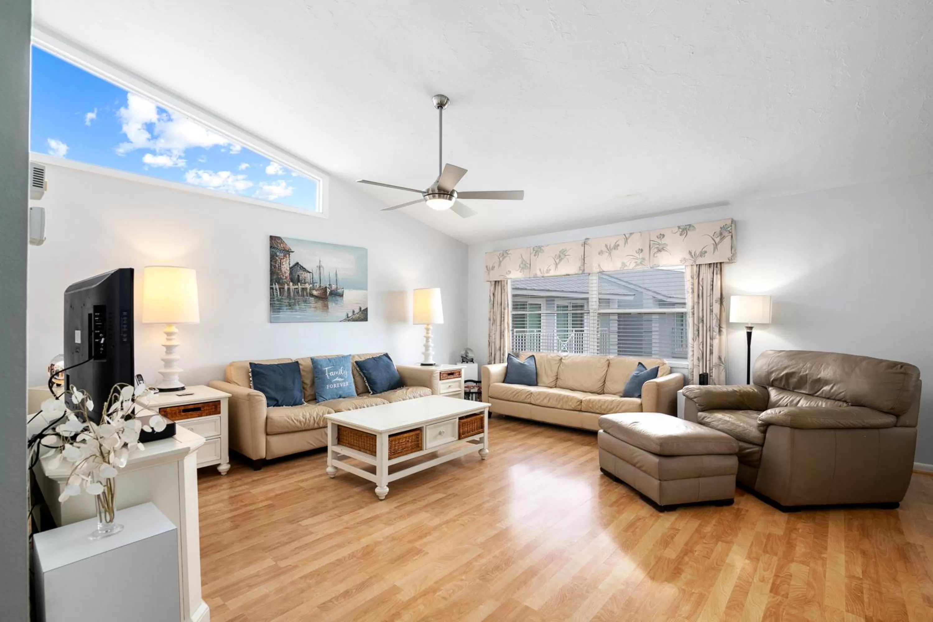 Living room in The Ringling Beach House