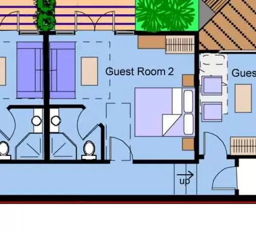 Floor Plan in Koutu Beach Bed and Breakfast