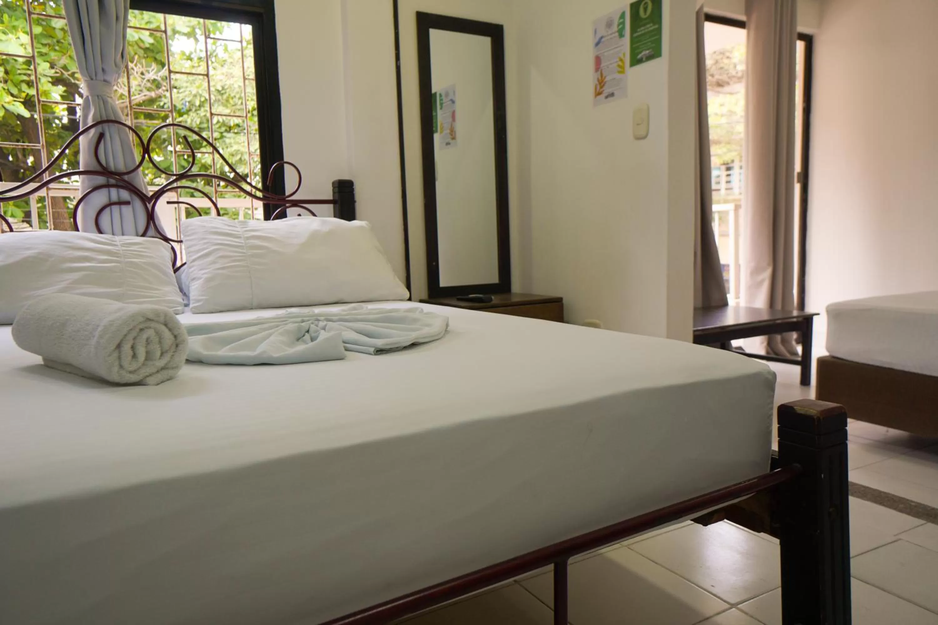 Bed in Hostal Paraiso Tayrona