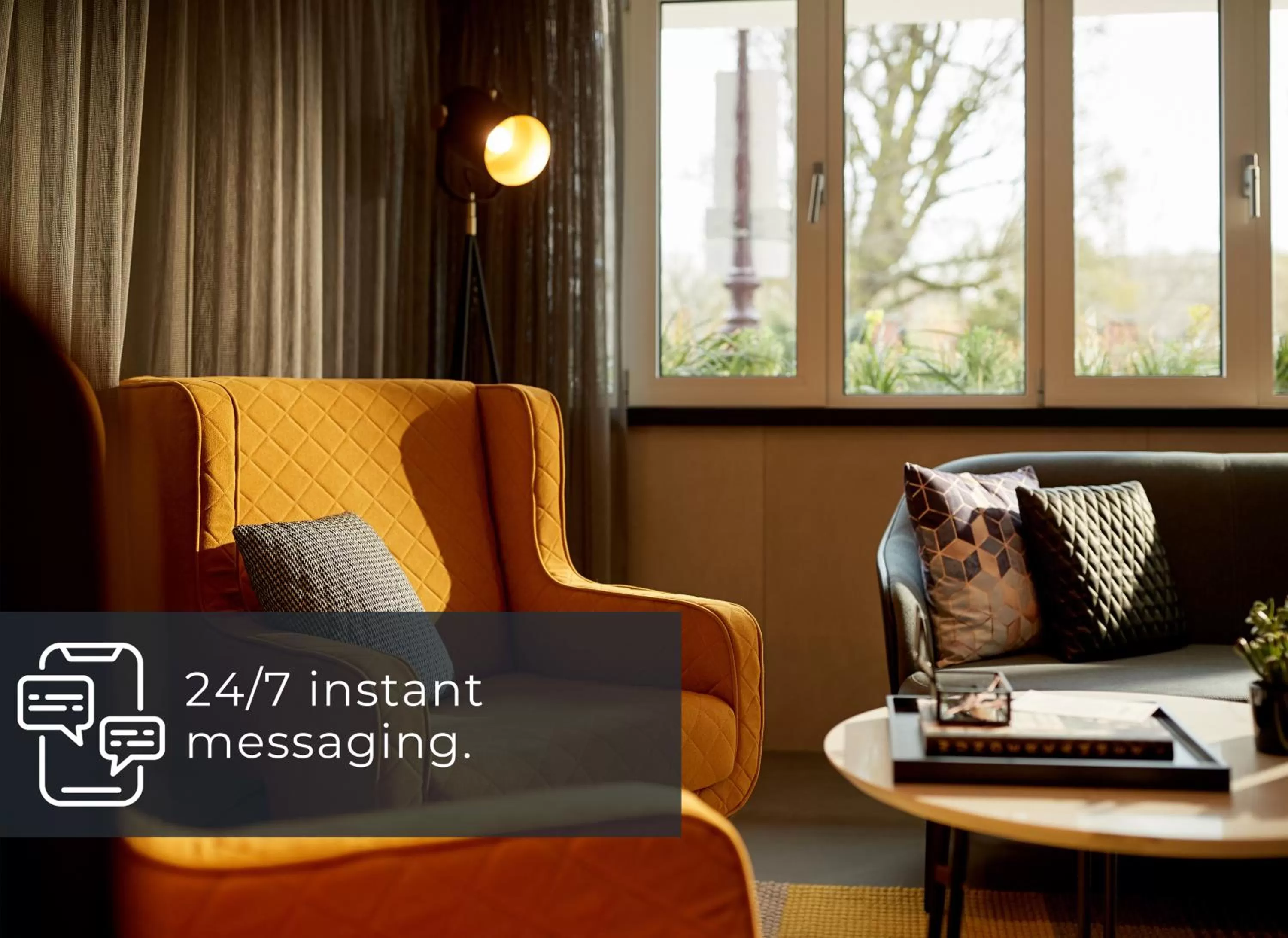 Text overlay in Park Plaza Vondelpark Amsterdam