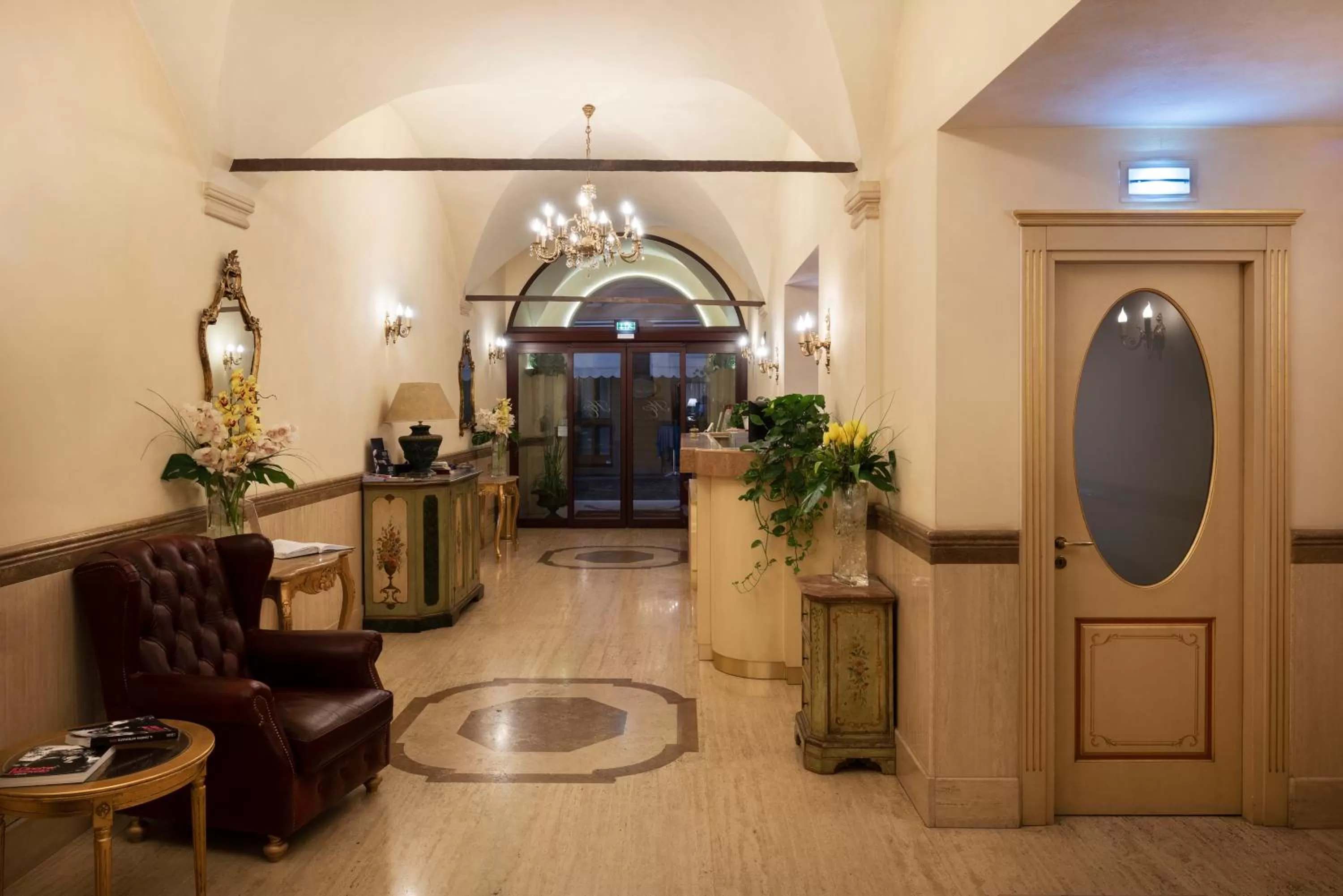 Lobby or reception in Hotel Cavour