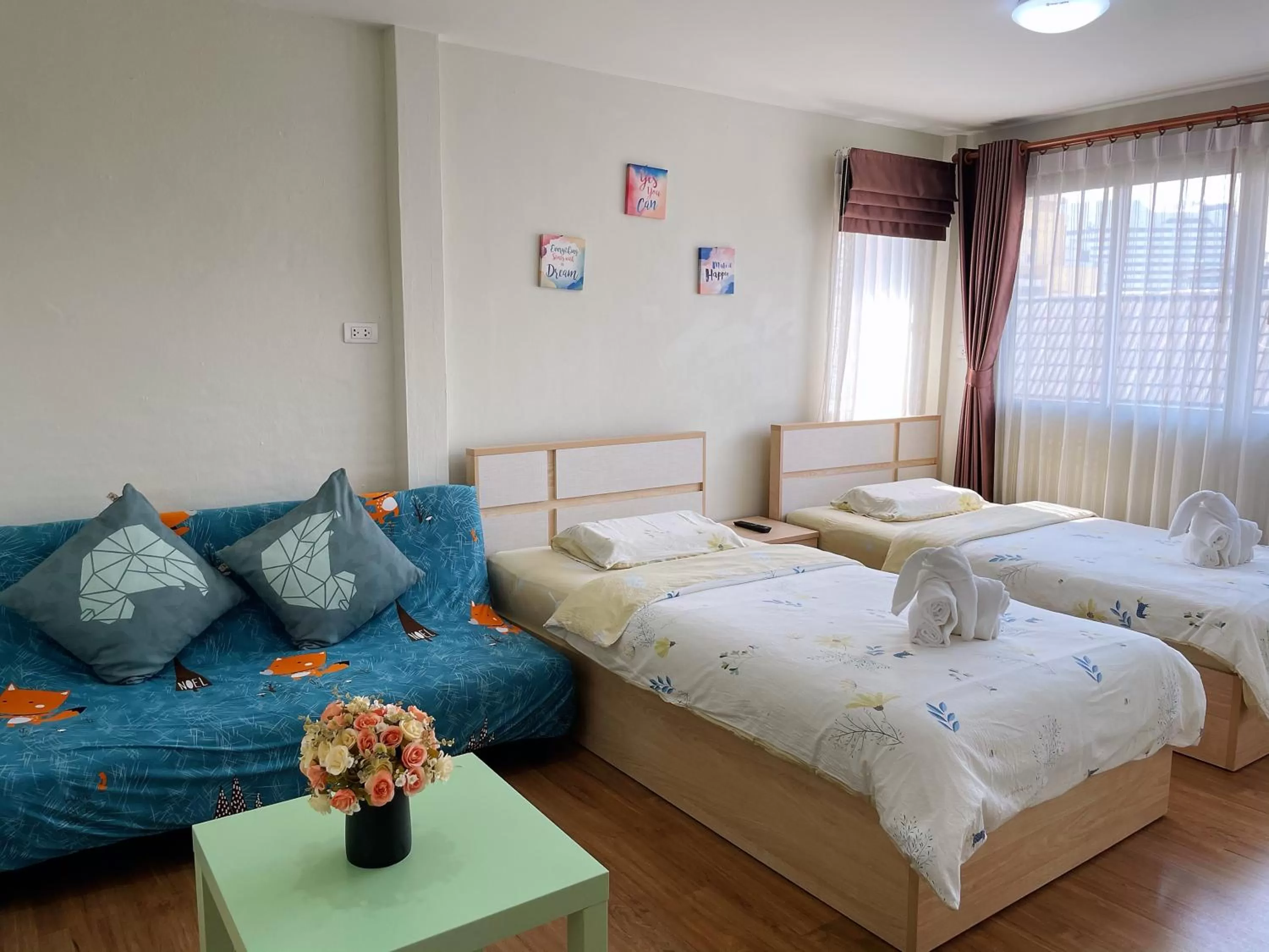 Photo of the whole room, Bed in TD Bangkok