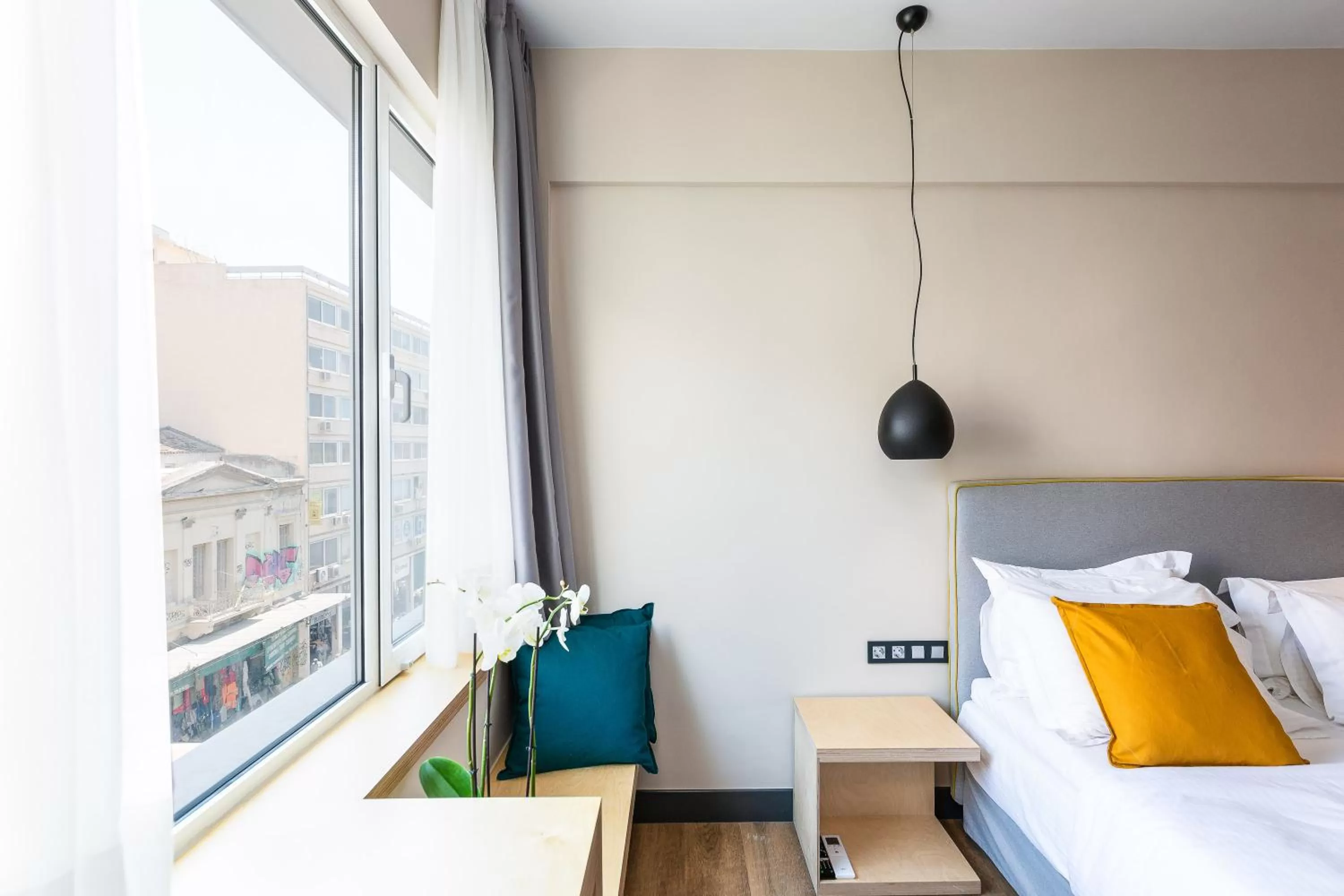 Bed in St. Bjur Suites