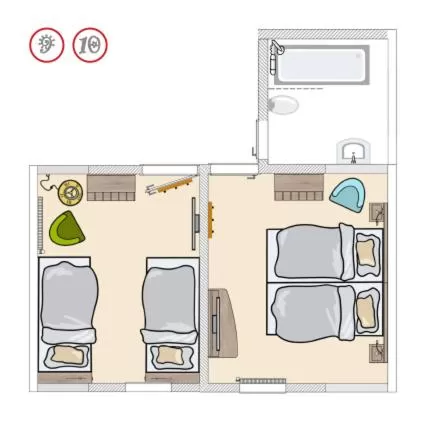 Floor plan in HeimatHerz Hotel Garni