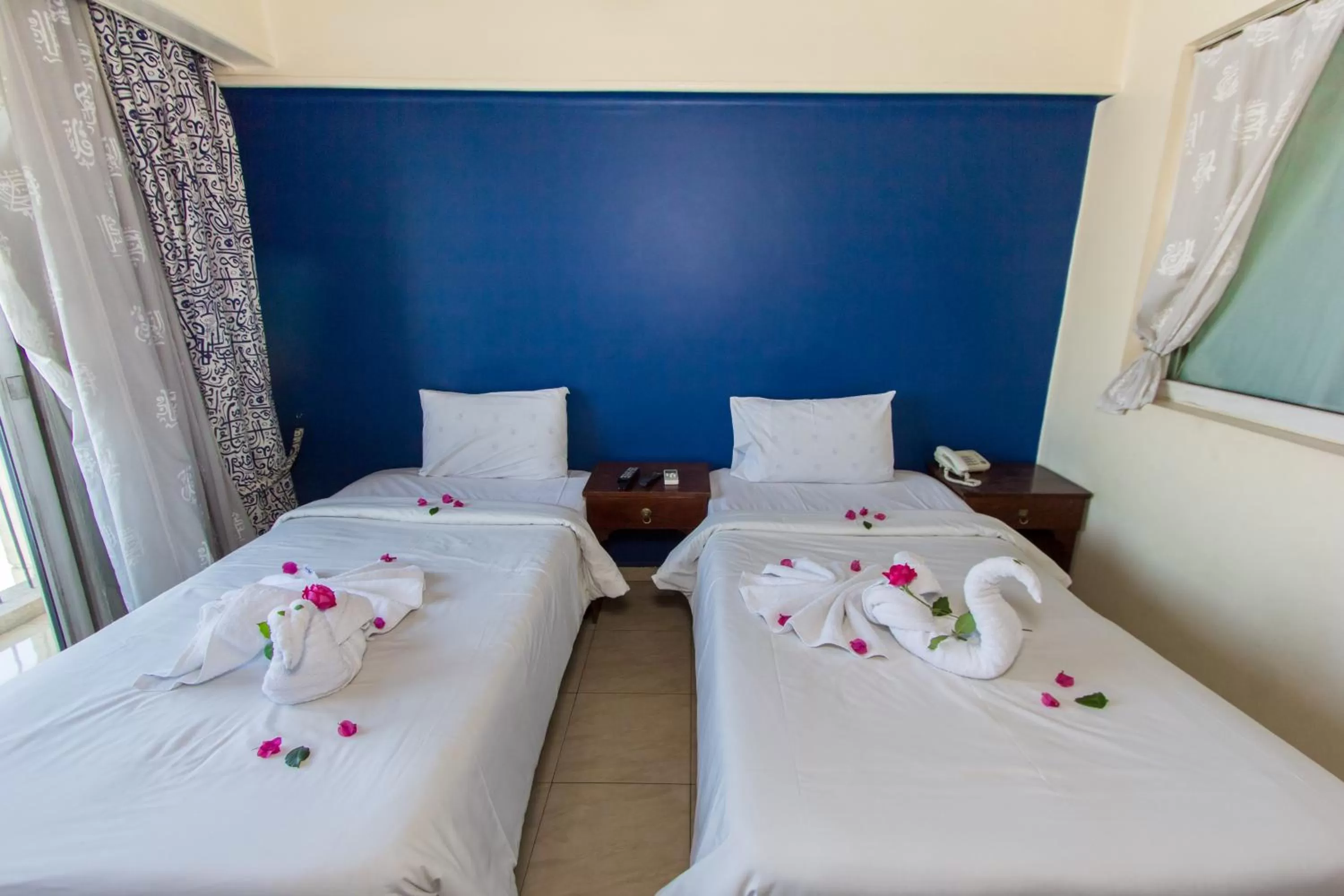 River view, Bed in Philae Hotel Aswan