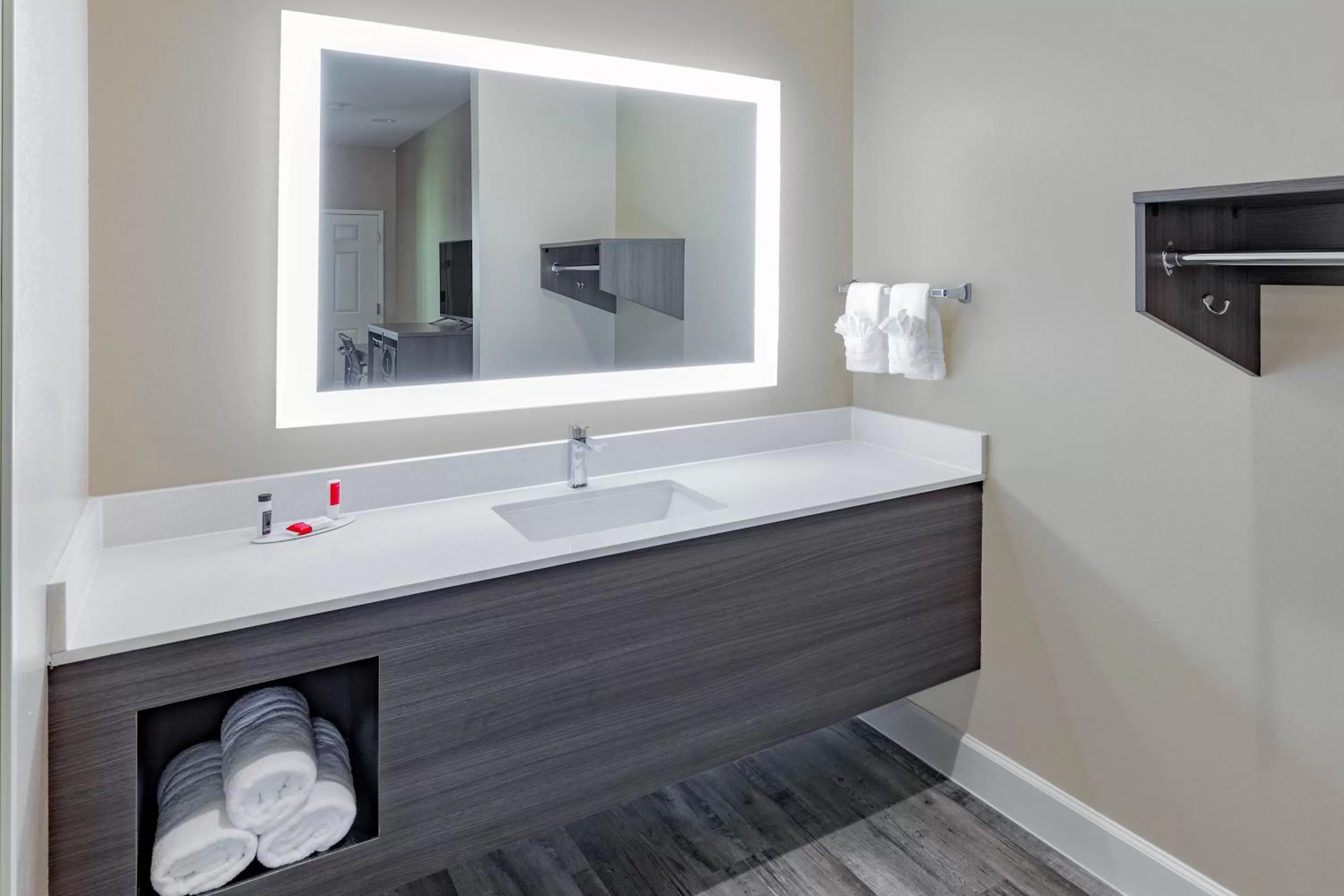 Bathroom in Super 8 by Wyndham Houston NW Beltway 8-West Rd