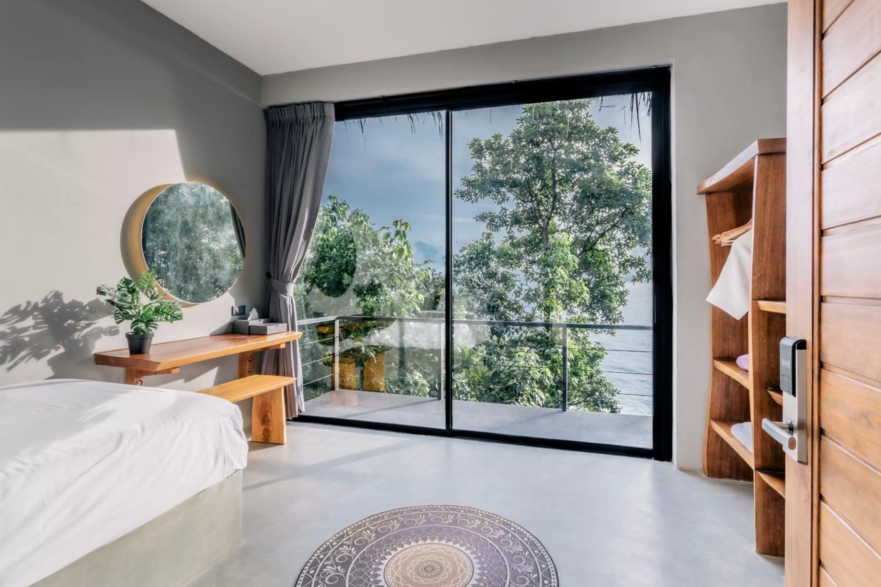 Bed in Vikasa Yoga Retreat