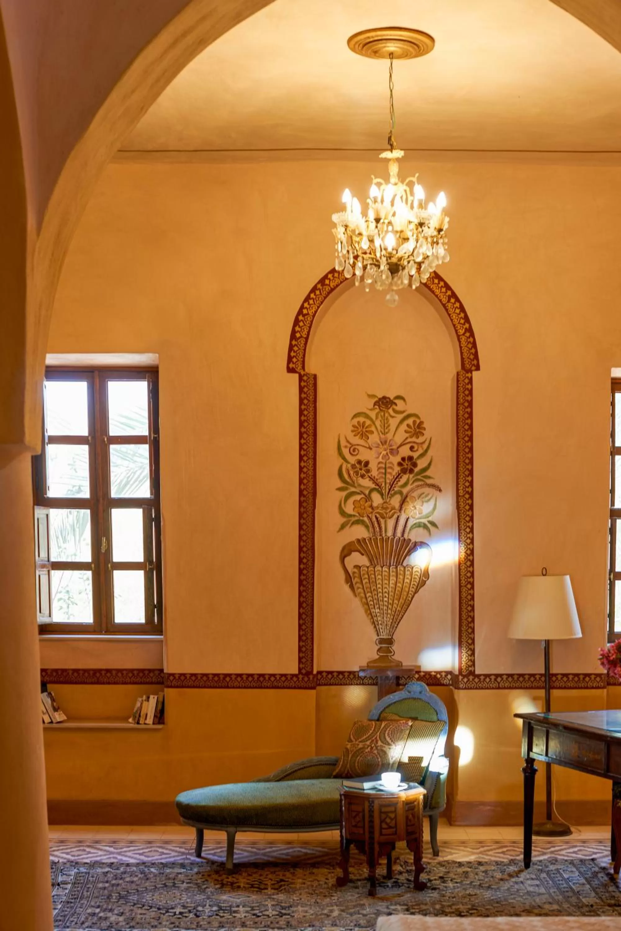 Seating area in Al Moudira Hotel