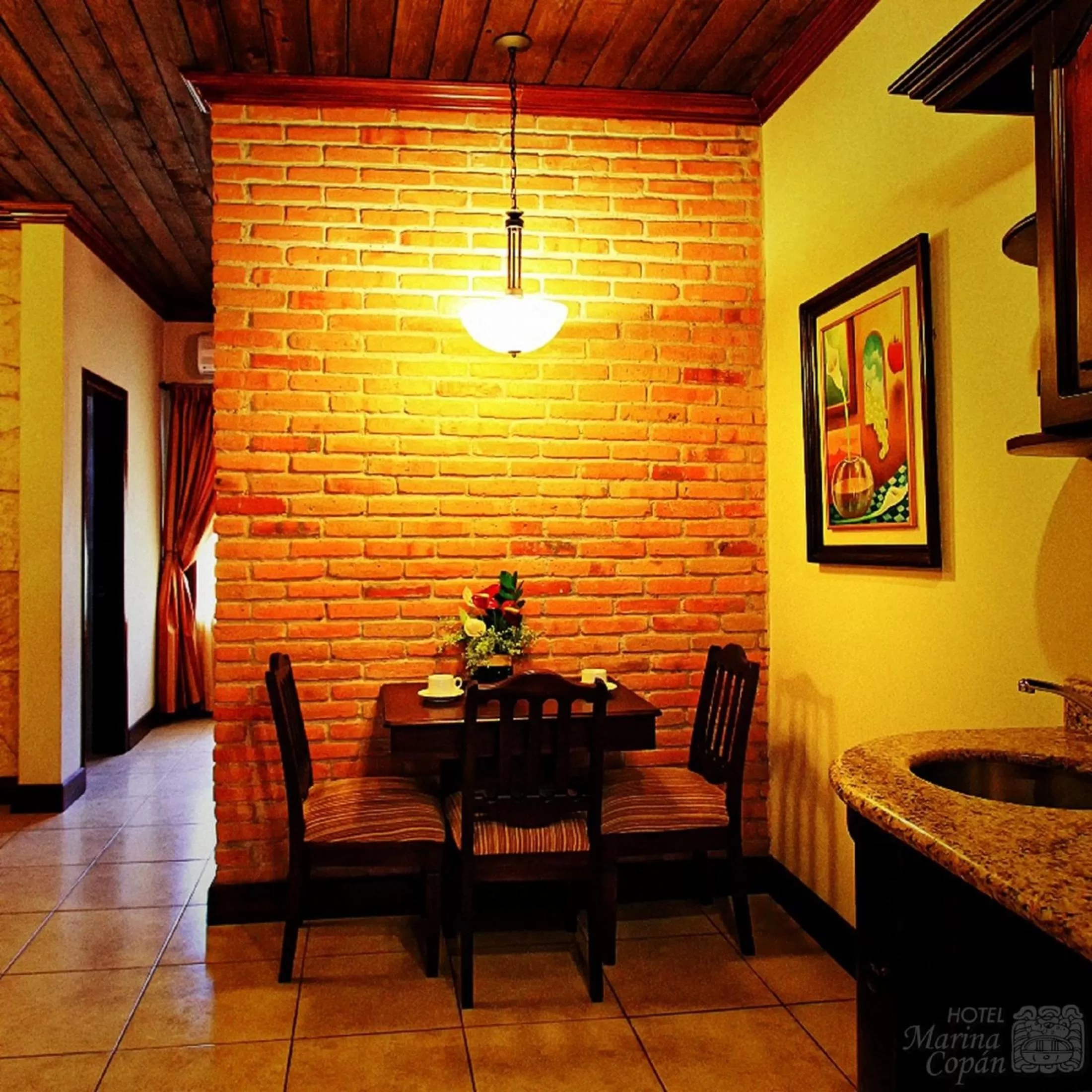 Dining area in Hotel Marina Copan