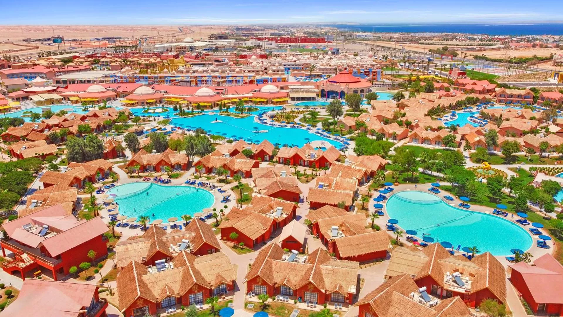 Bird's eye view in Neverland City Hurghada - Pickalbatros