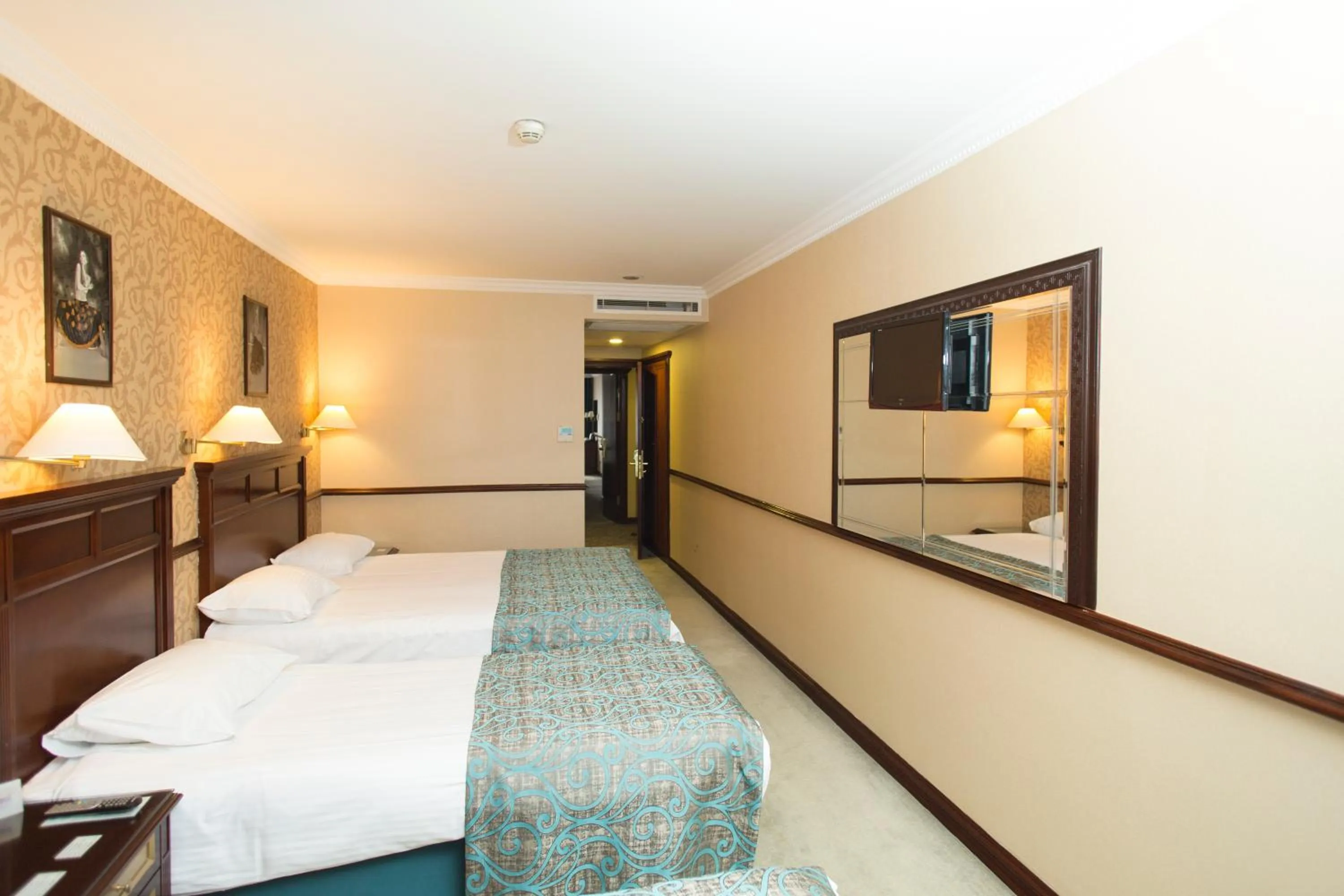 Decorative detail, Bed in Topkapi Inter Istanbul Hotel