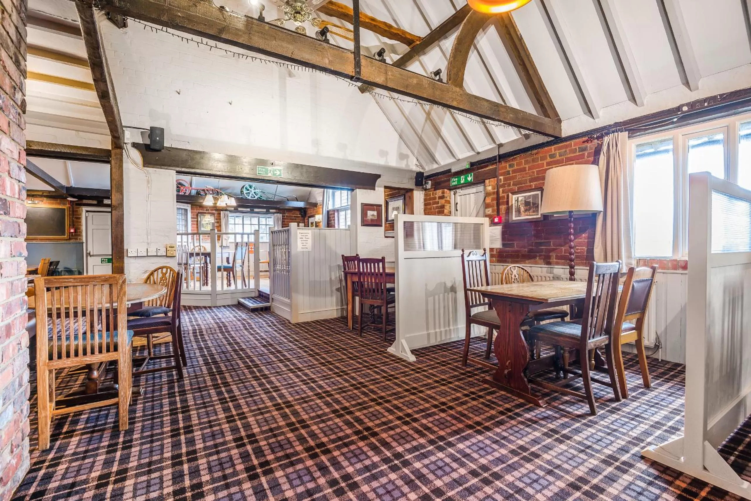 Dining area in The Walhampton Arms