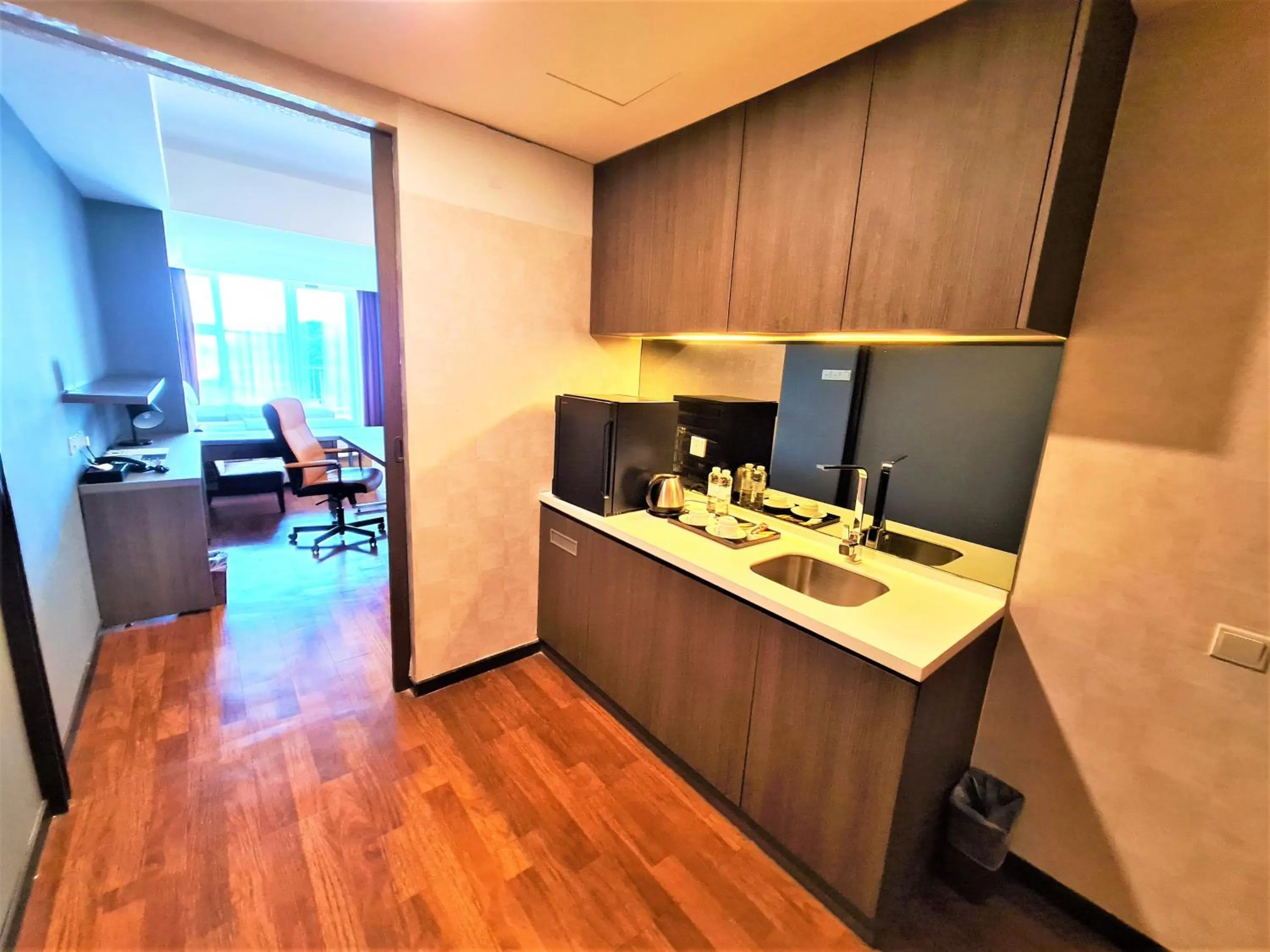 Kitchen or kitchenette in Nexus Regency Suites & Hotel