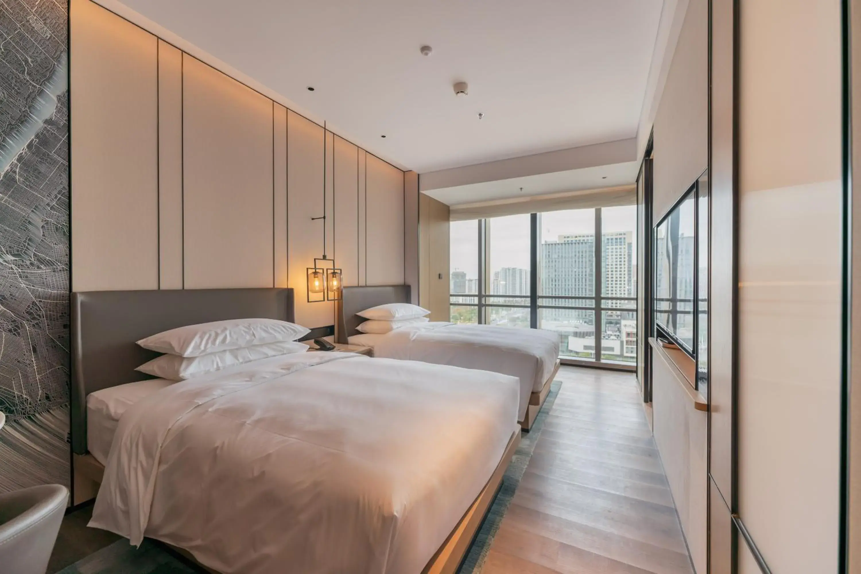 Executive Double Room with Two Double Beds and City View - Club Level in Changzhou Marriott Hotel Jintan Executive Double Room with Two Double Beds and City View - Club Level in Changzhou Marriott Hotel Jintan