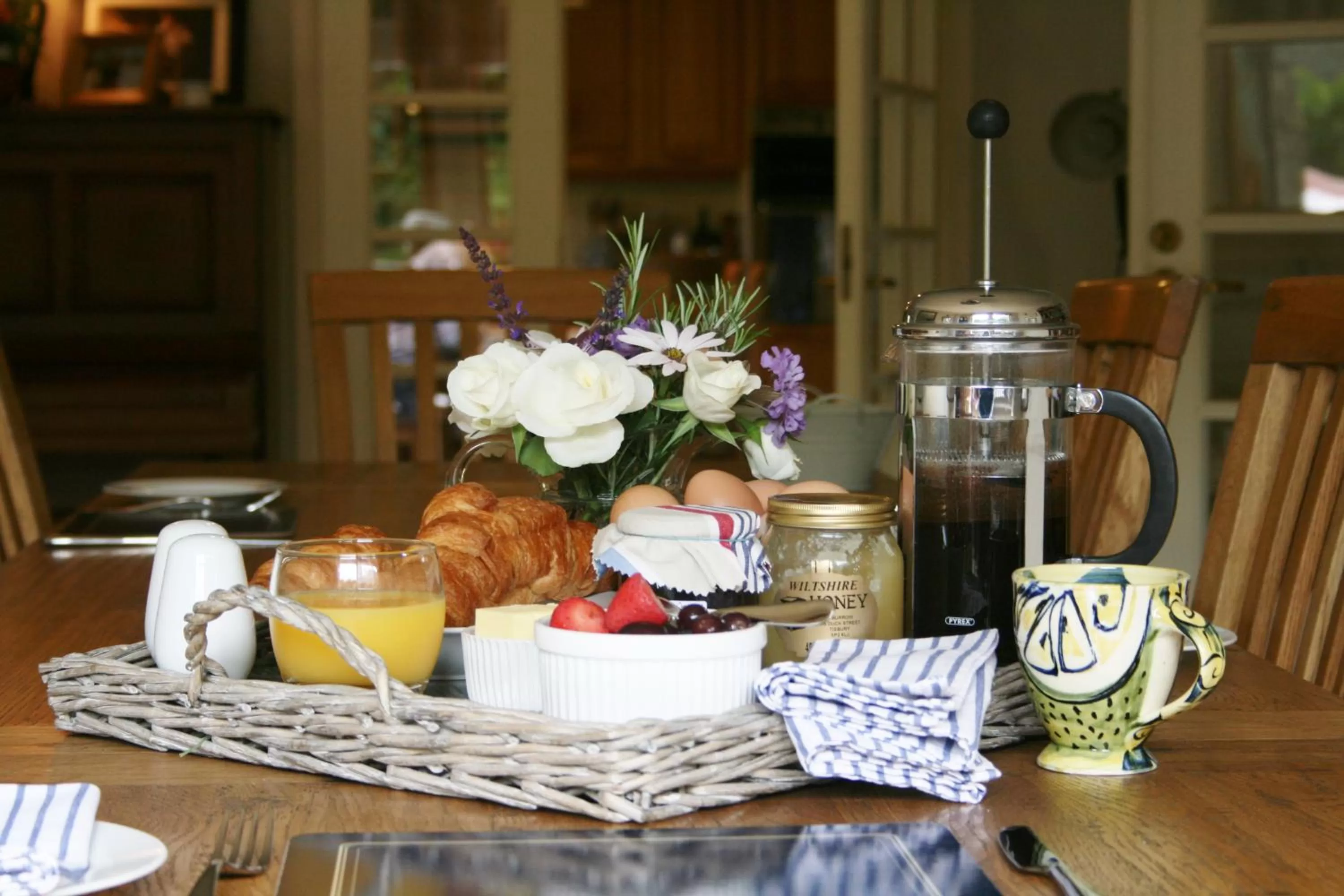 Continental breakfast in Hare Lodge B&B