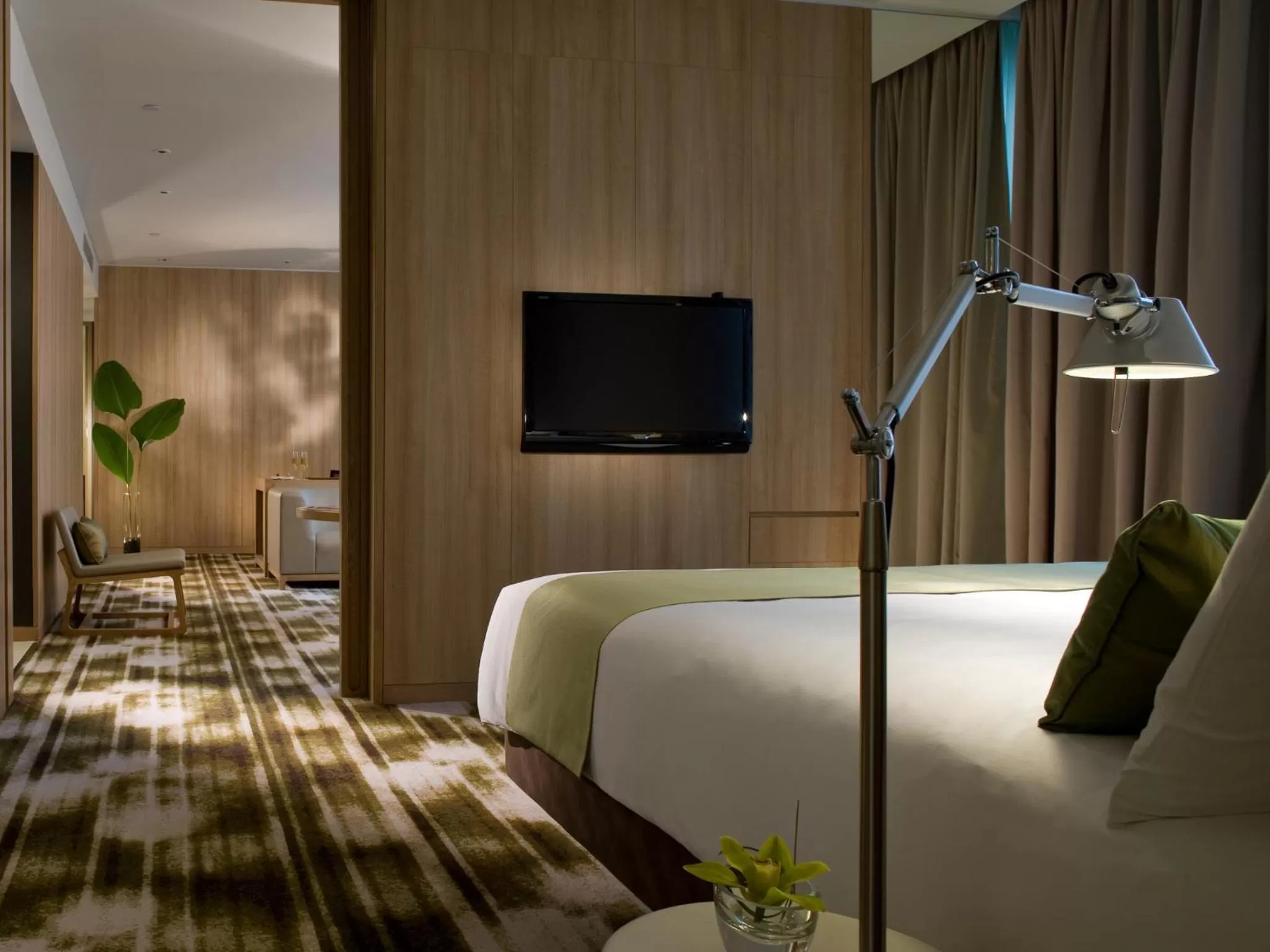Bed in Crowne Plaza Changi Airport by IHG
