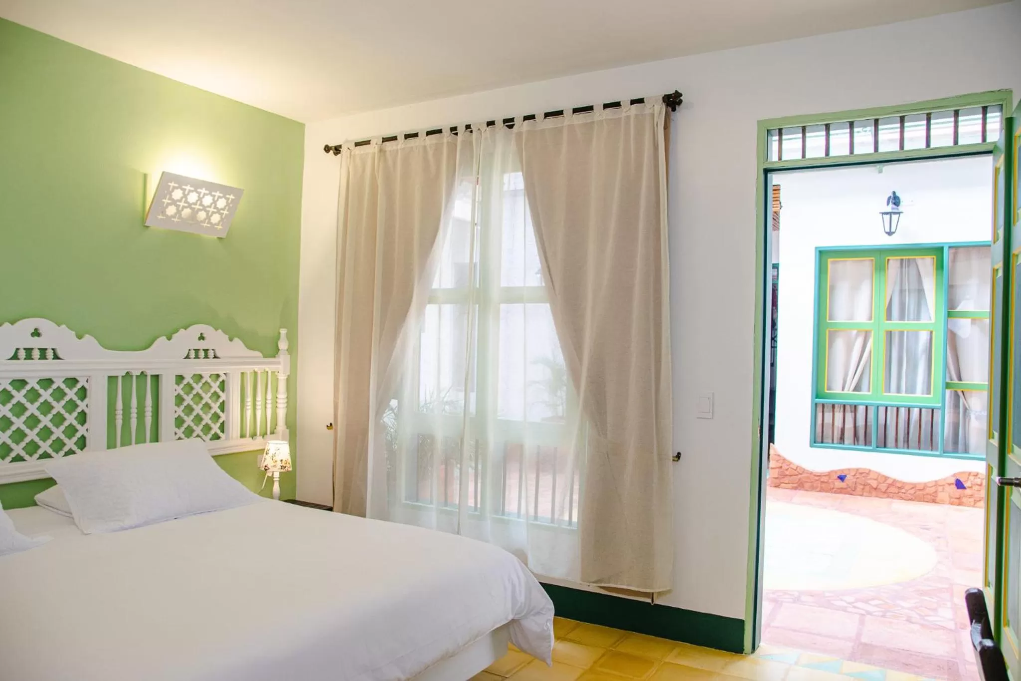 Bed in El Despertar Hotel