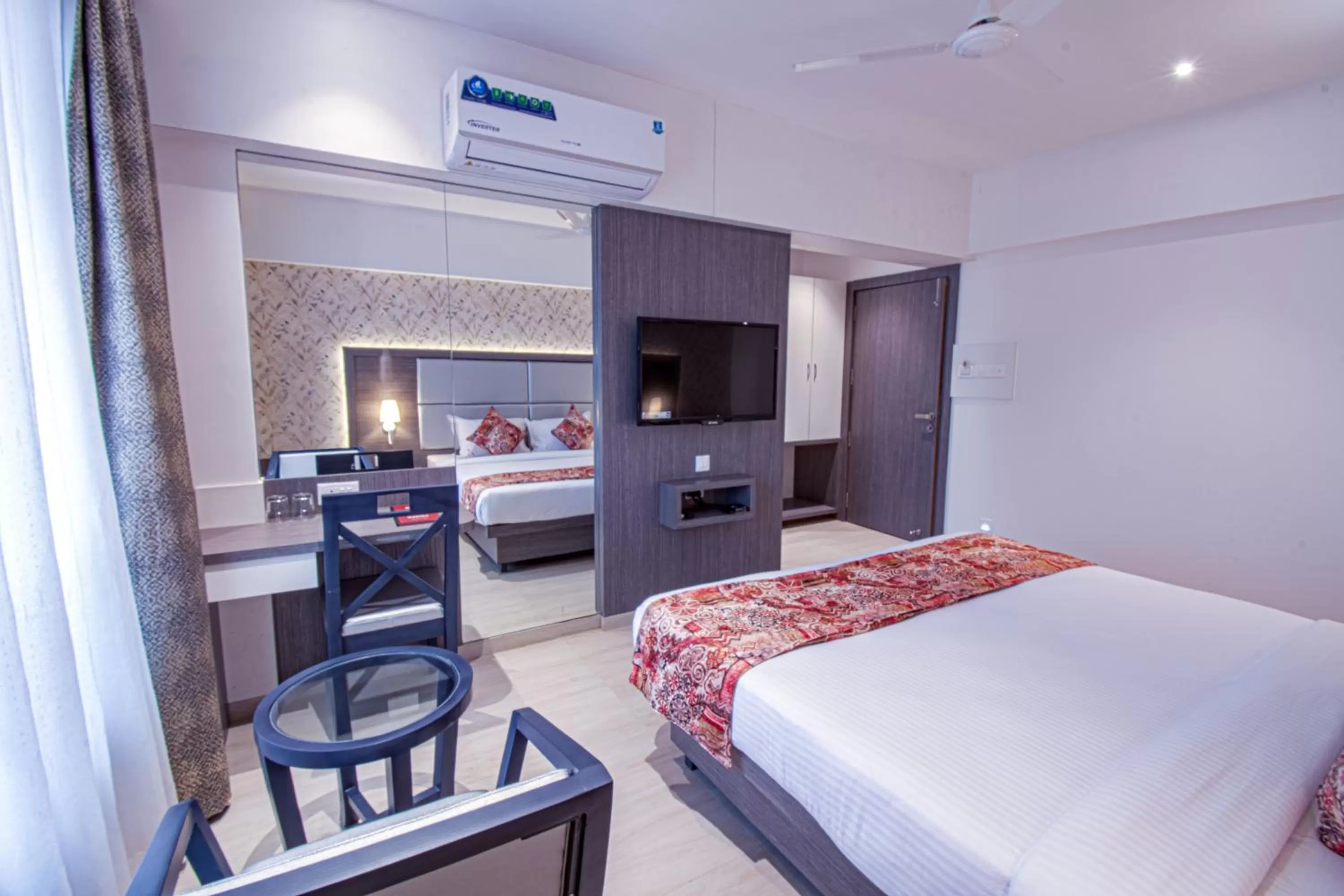 Photo of the whole room, Bed in Hotel Park Tree, NEAR 5 STAR MIDC, KANERIWADI, NH4 GOA HIGHWAY KOLHAPUR