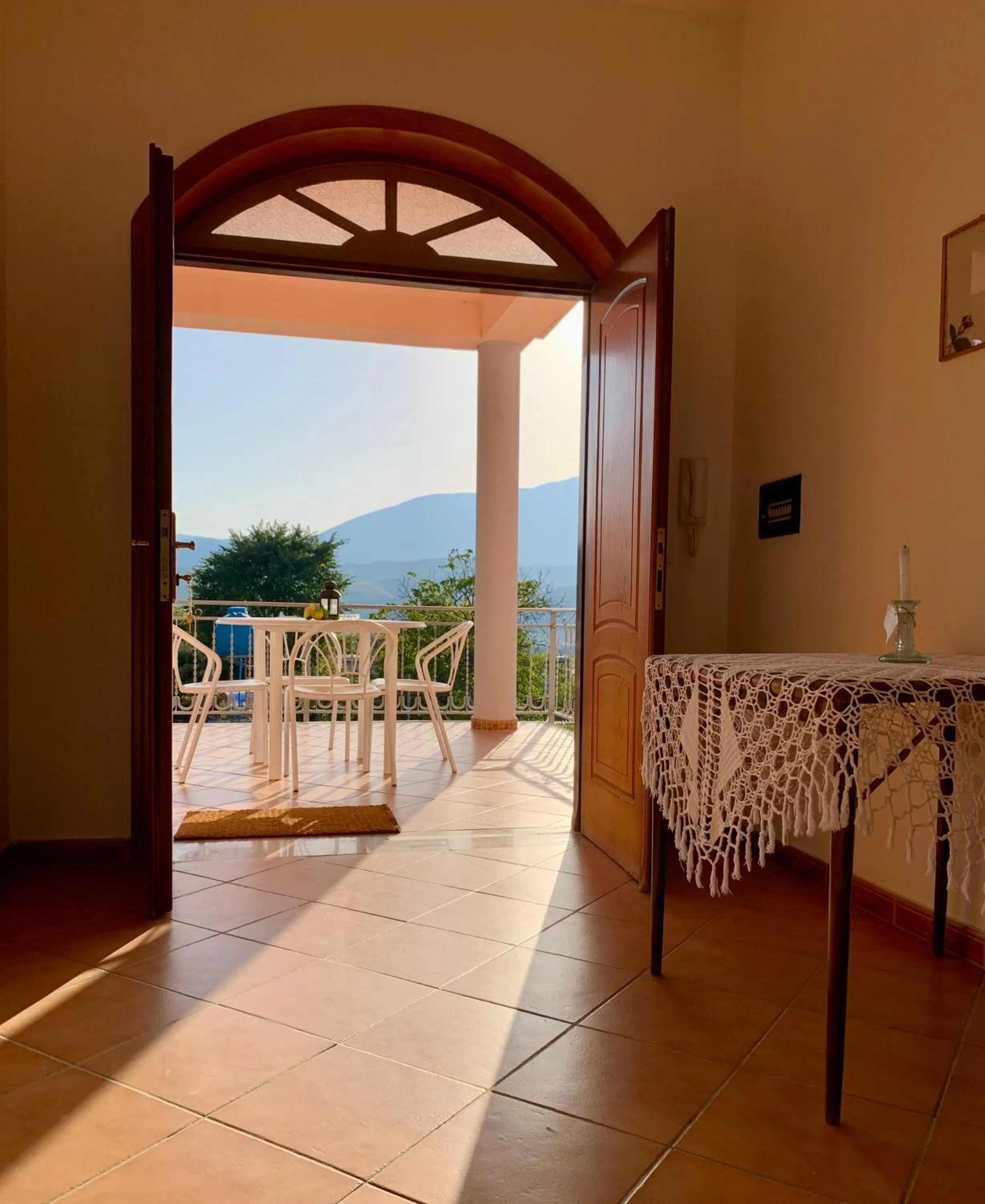 View (from property/room), Balcony/Terrace in Guesthouse Villa Rosa Berat