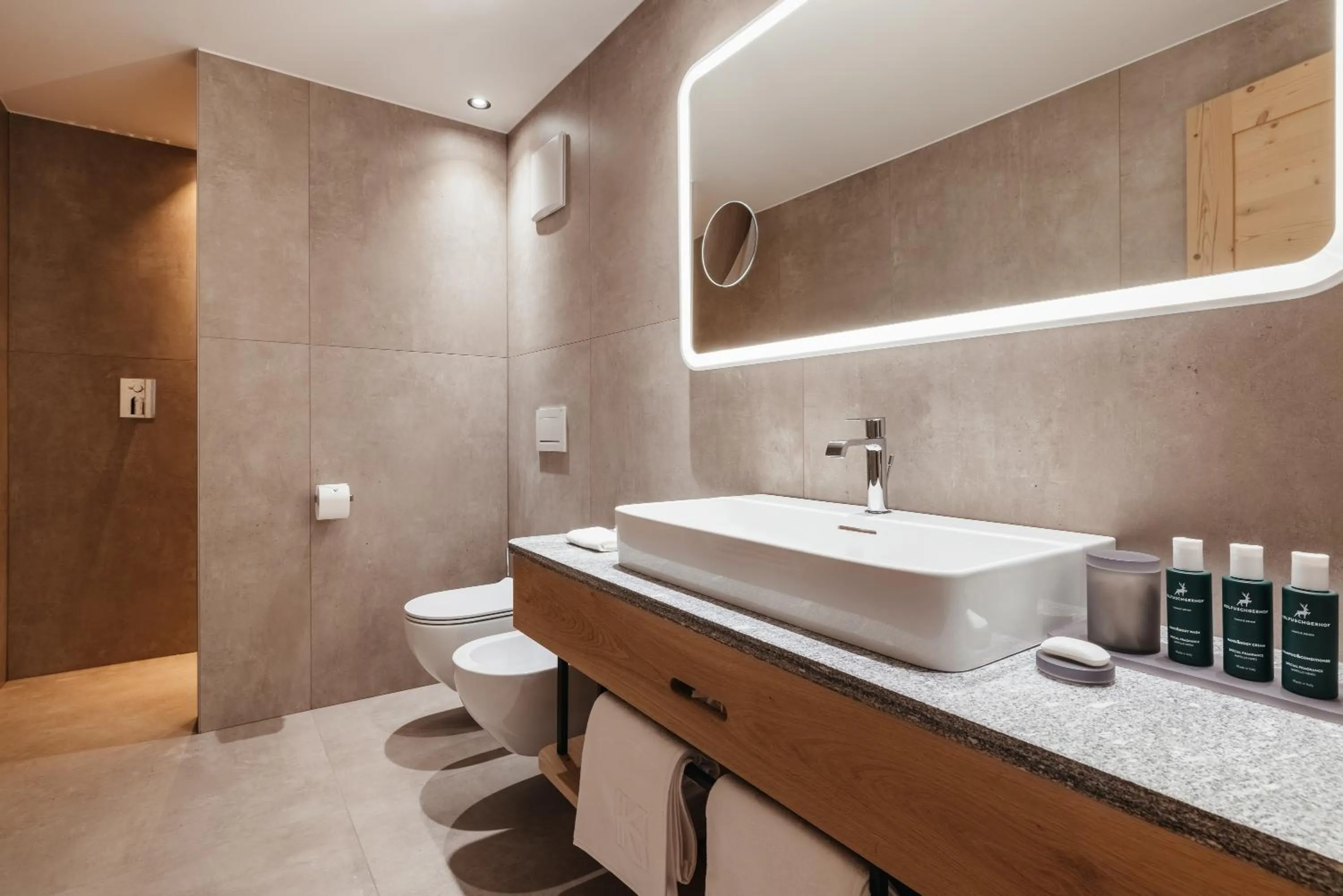 Bathroom in Kolfuschgerhof Mountain Resort