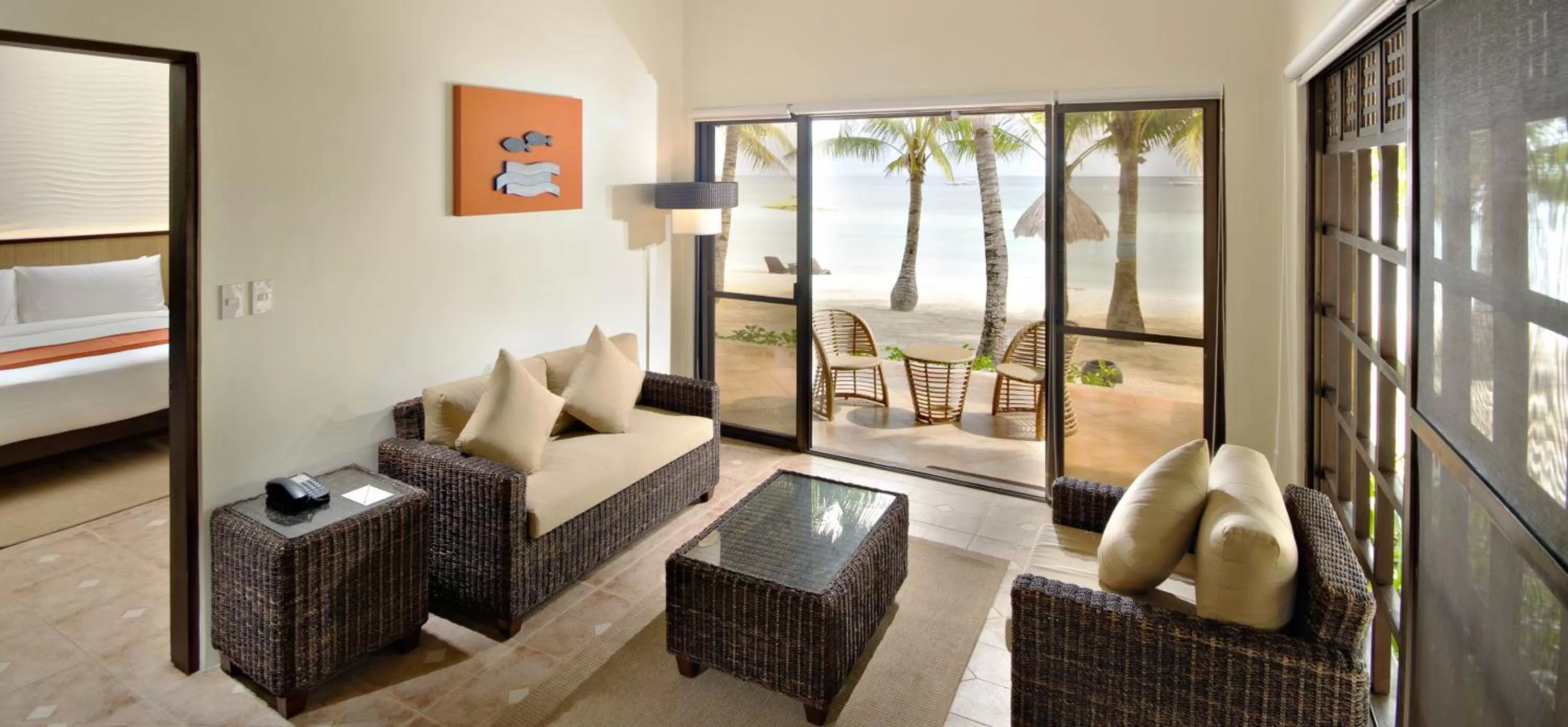 Living room in Oceanica Resort Panglao, Bohol