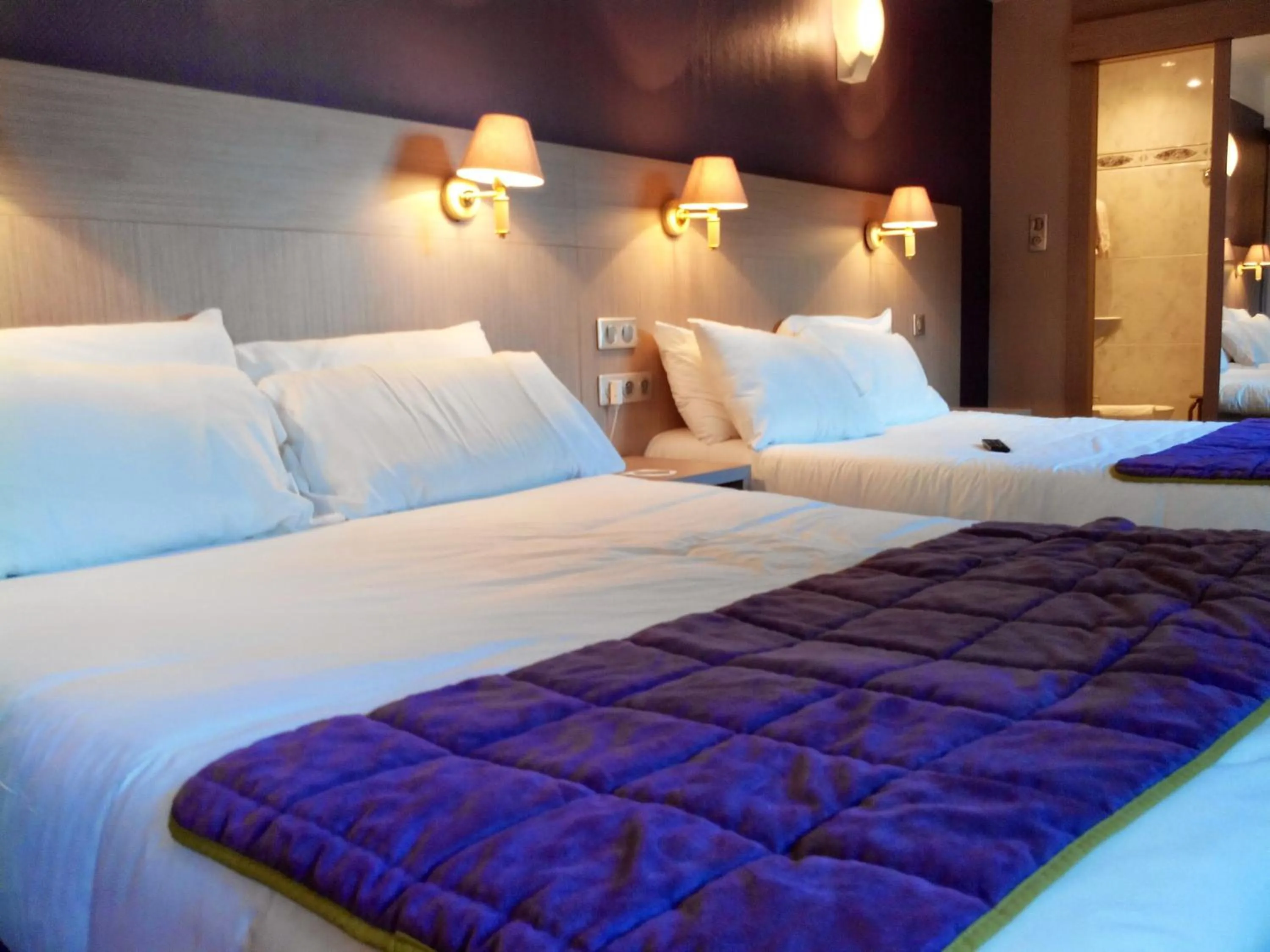 Bed in Hôtel Christina Lourdes