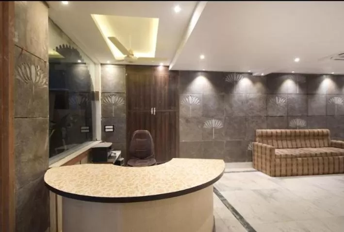 Lobby or reception in Hotel Rani Palace at Lake Fatehsagar