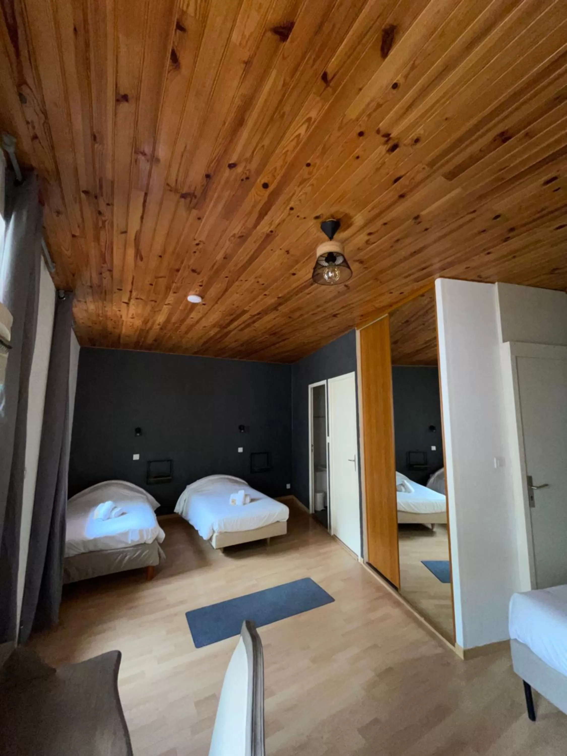 Bedroom, Bed in Hôtel & Restaurant Le Patio VICHY