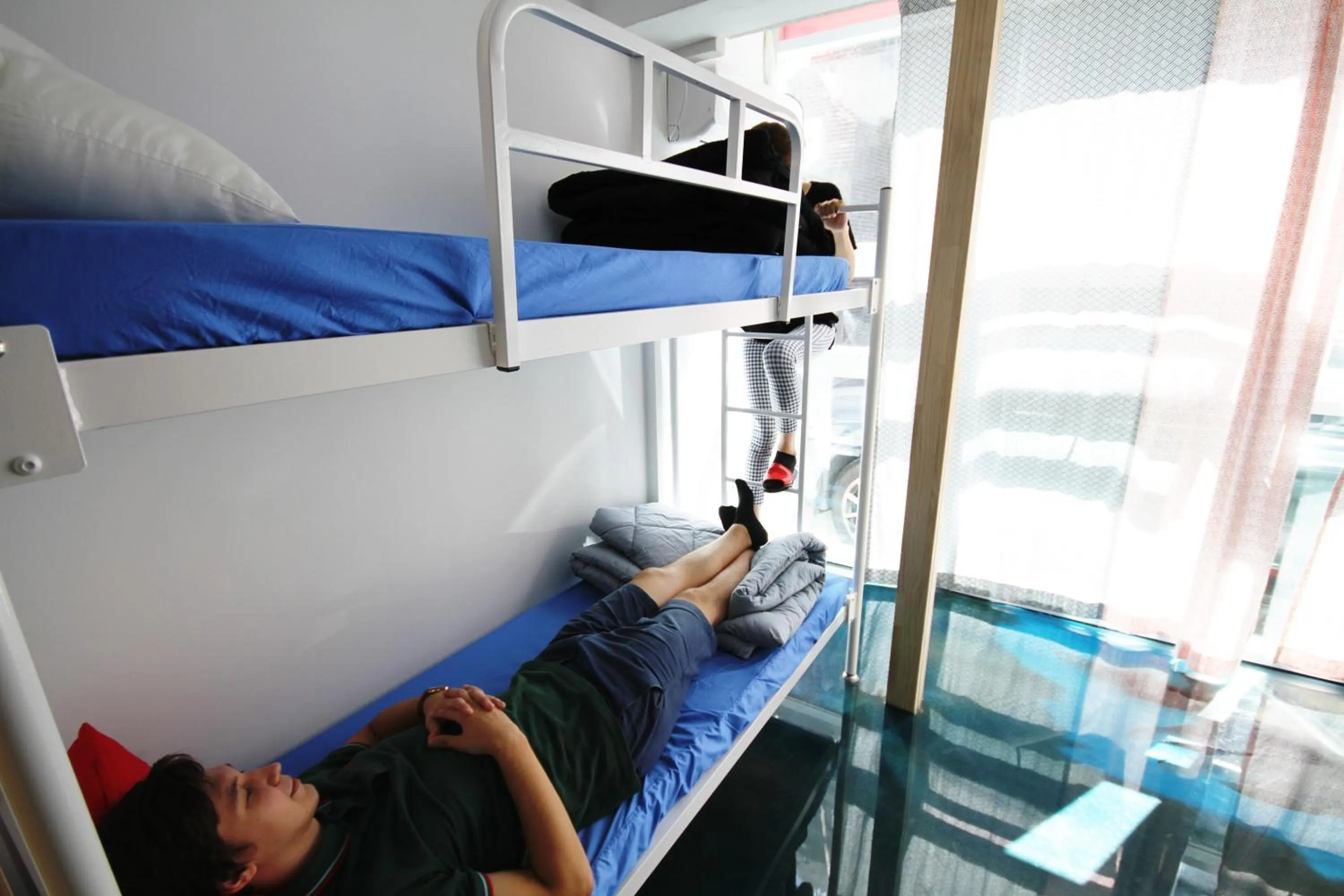 bunk bed, Bed in Time Travelers Party Hostel In Hongdae
