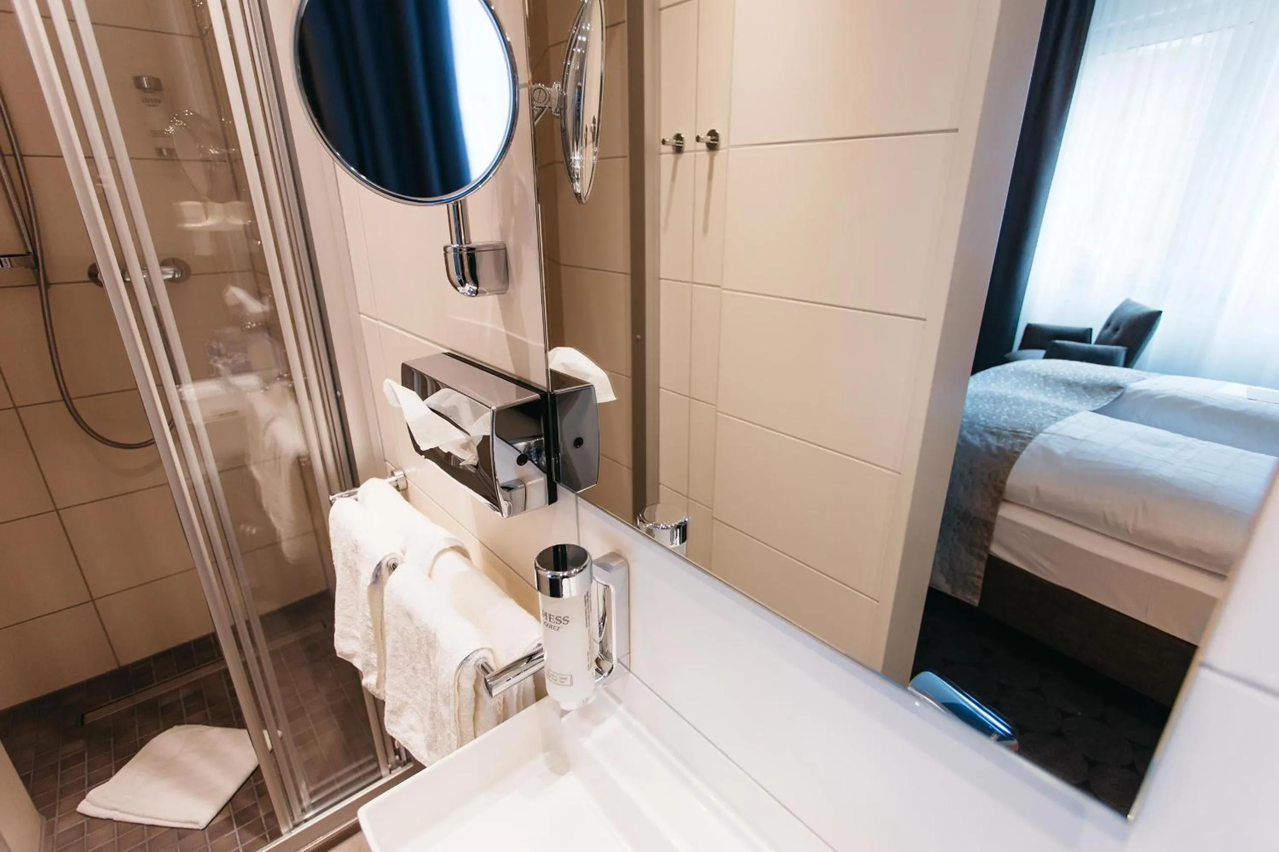 Toilet, Bed in Hotel Sion