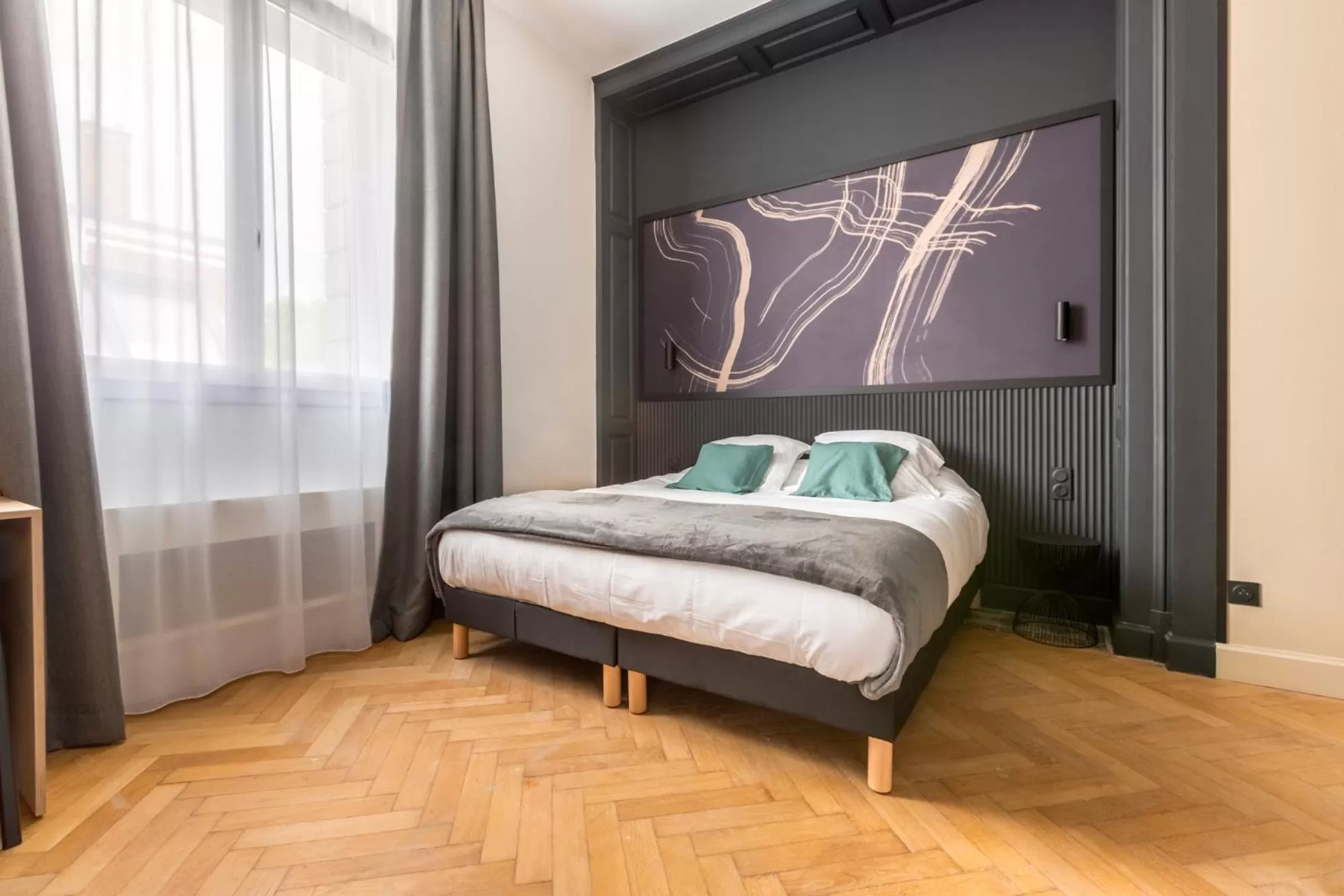 Bedroom, Bed in Au Chat Qui Dort Lille - Villa Gounod